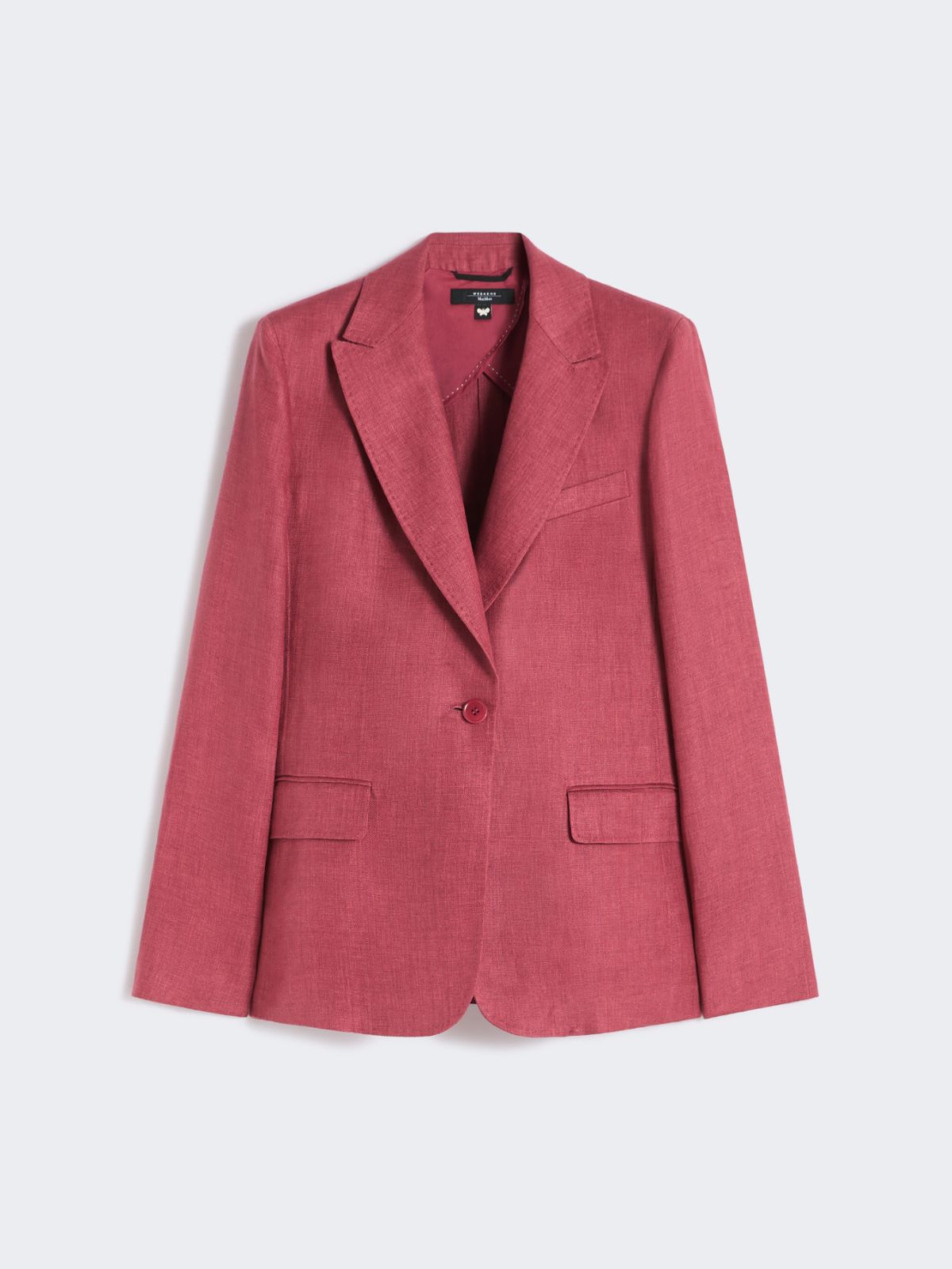 Linen canvas blazer - CHERRY - Weekend - 5