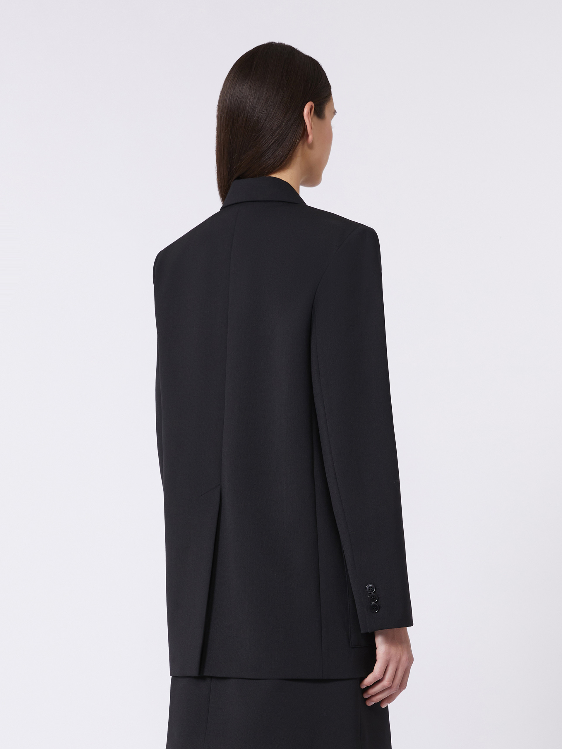 Double-breasted technical wool blazer - BLACK - Weekend Max Mara - 3