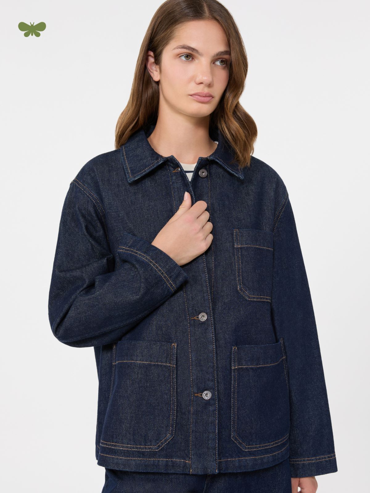 Authentic denim shacket - NAVY - Weekend - 4