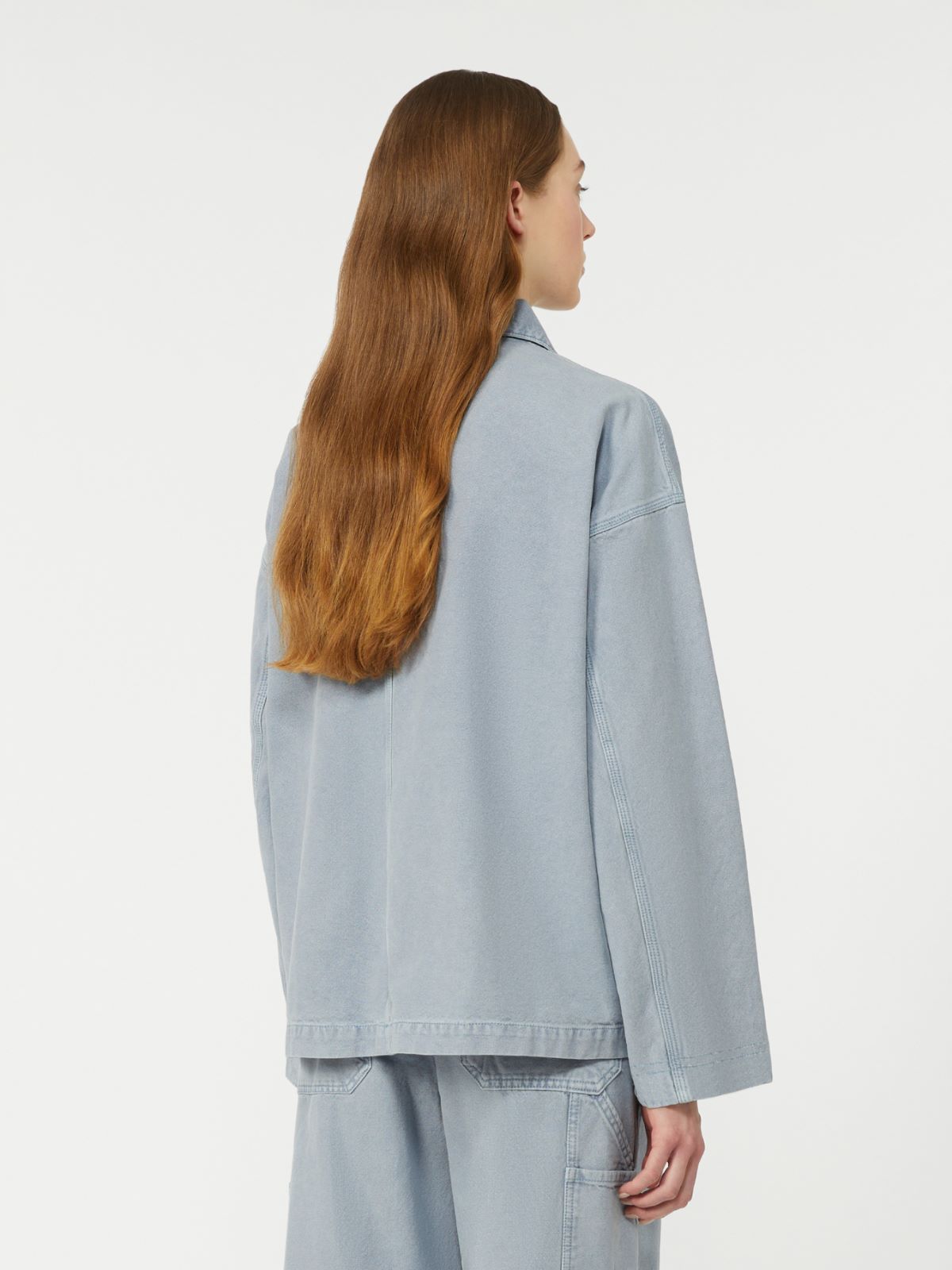 Cotton canvas workwear jacket - LIGHT BLUE - Weekend - 3