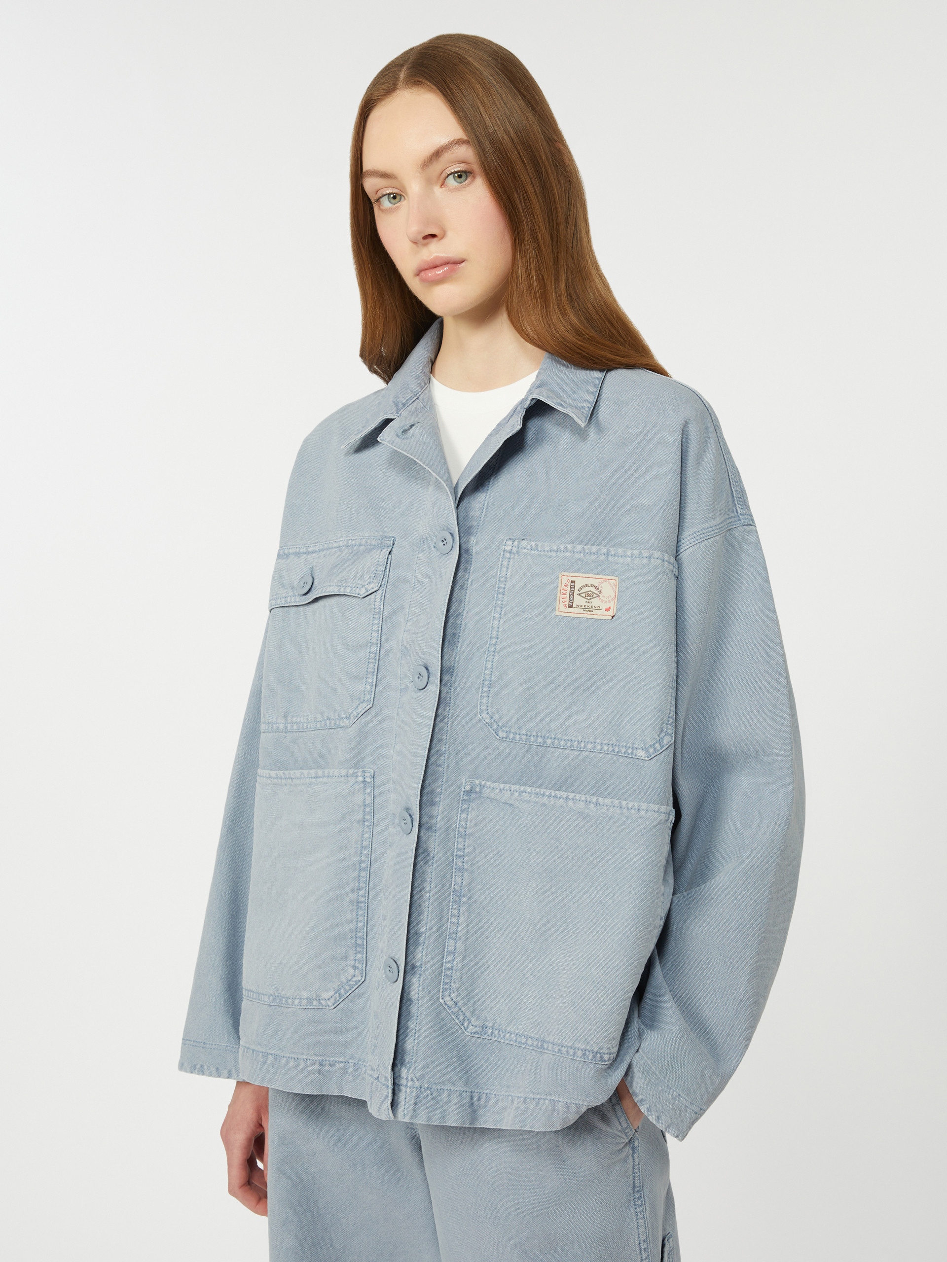 Cotton canvas workwear jacket - LIGHT BLUE - Weekend Max Mara - 4