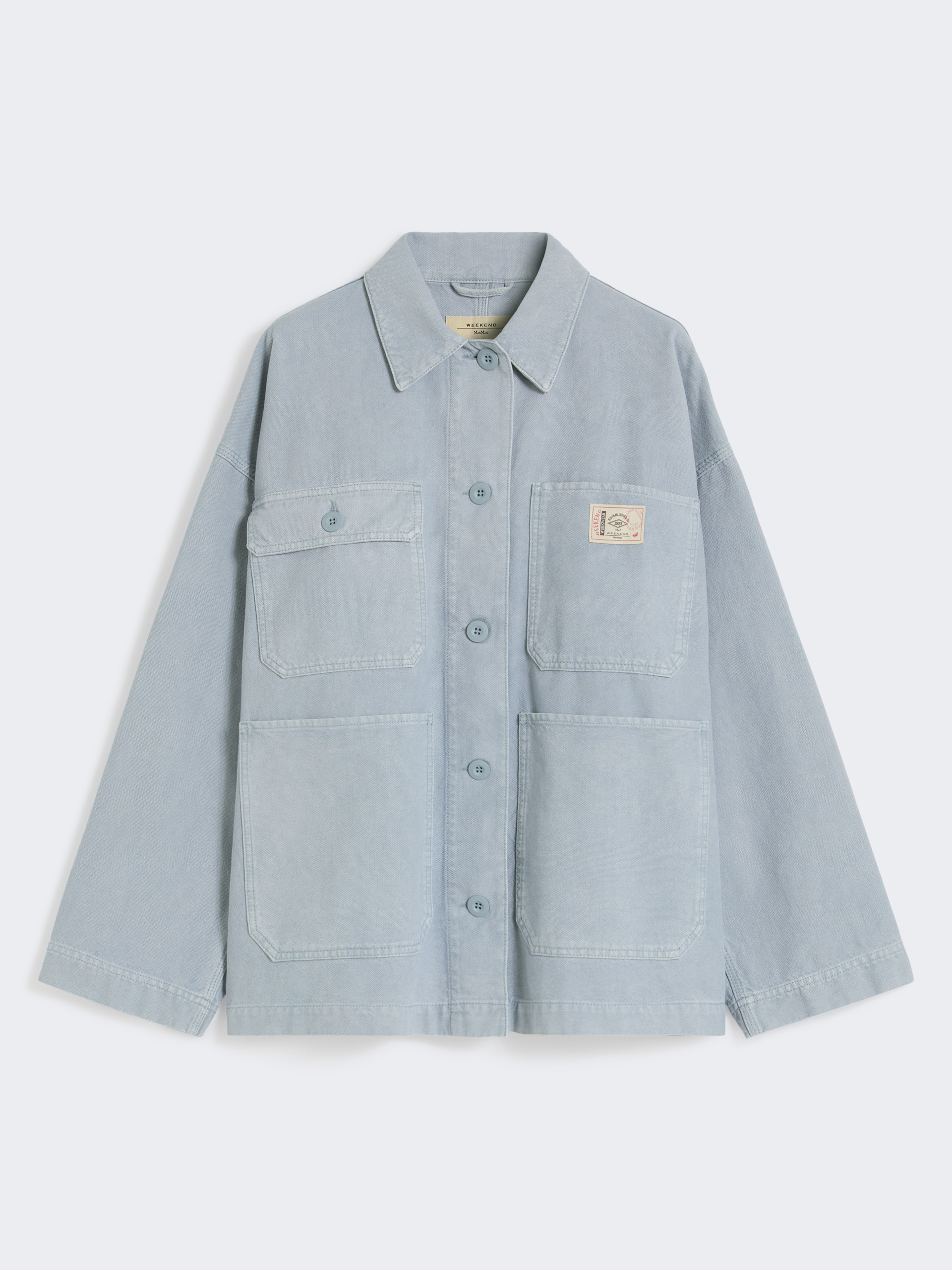 Cotton canvas workwear jacket - LIGHT BLUE - Weekend Max Mara - 7