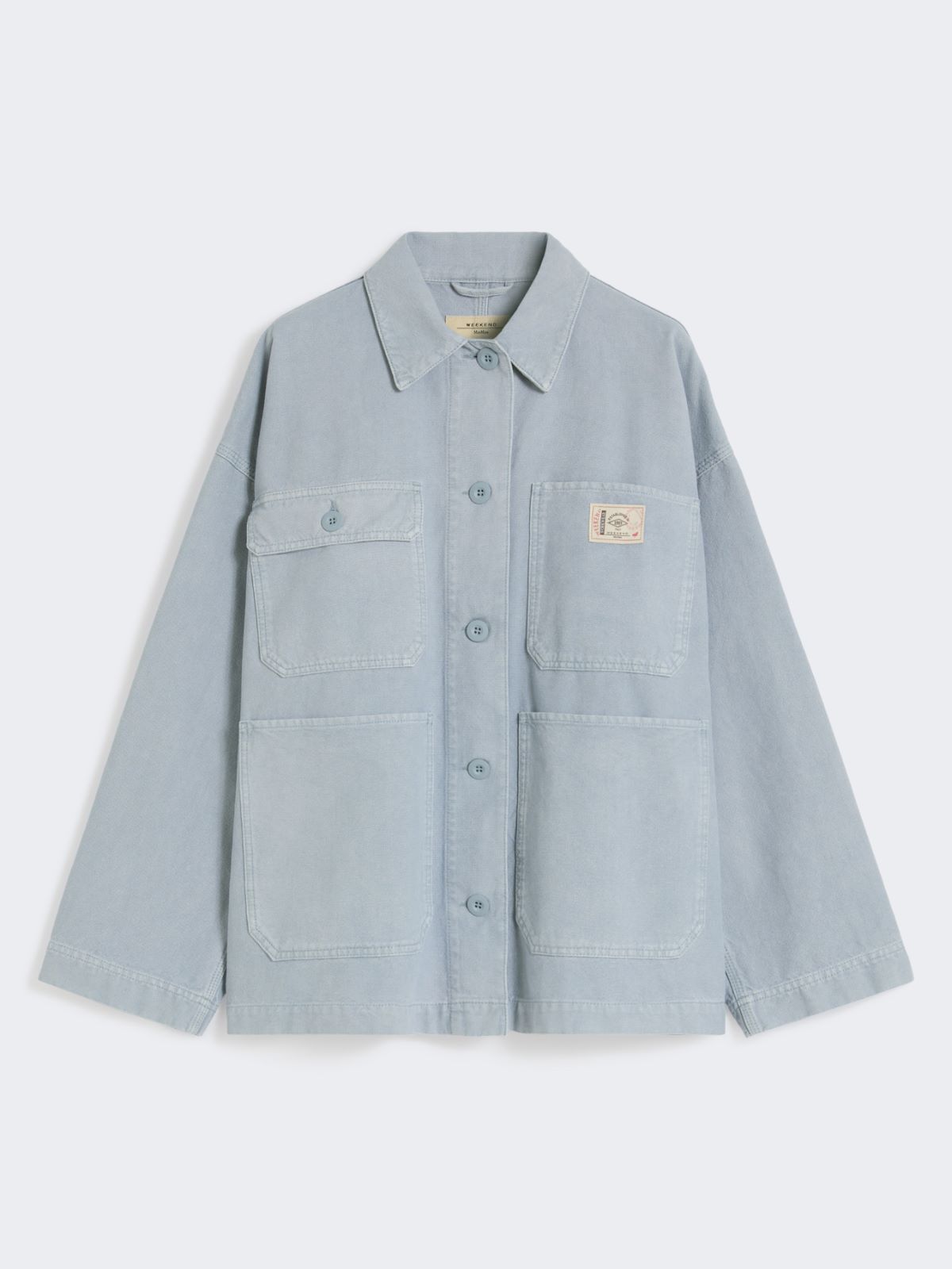 Cotton canvas workwear jacket - LIGHT BLUE - Weekend - 6