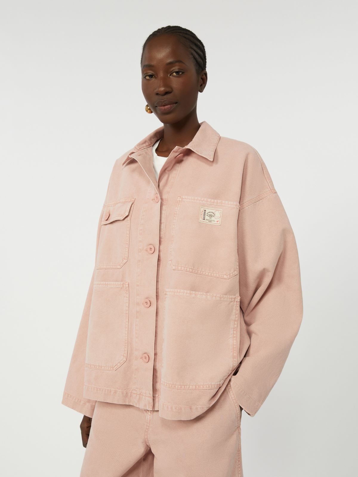 Cotton canvas workwear jacket - PINK - Weekend - 4