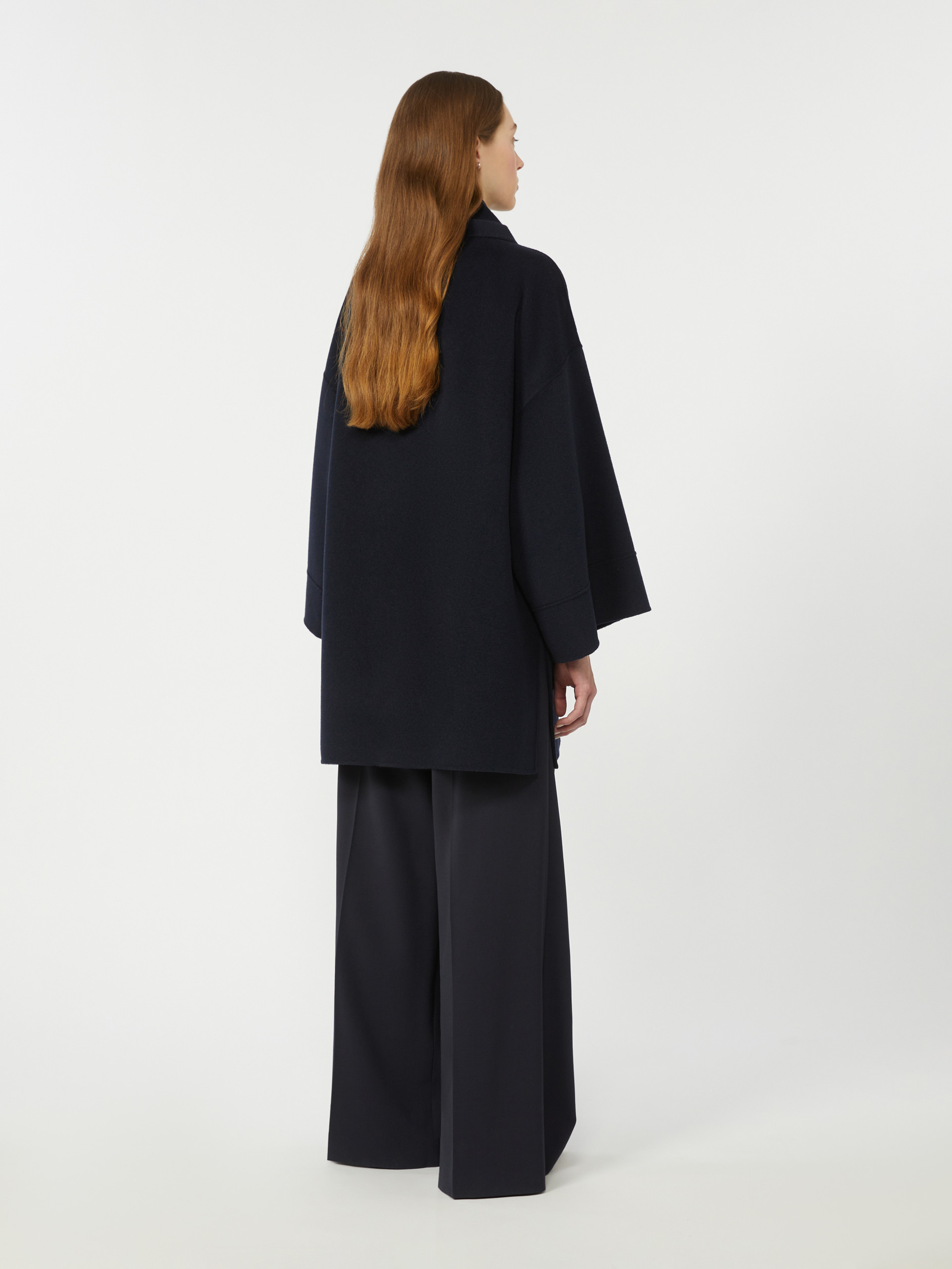 Wool-blend coat with scarf - NAVY - Weekend Max Mara - 3
