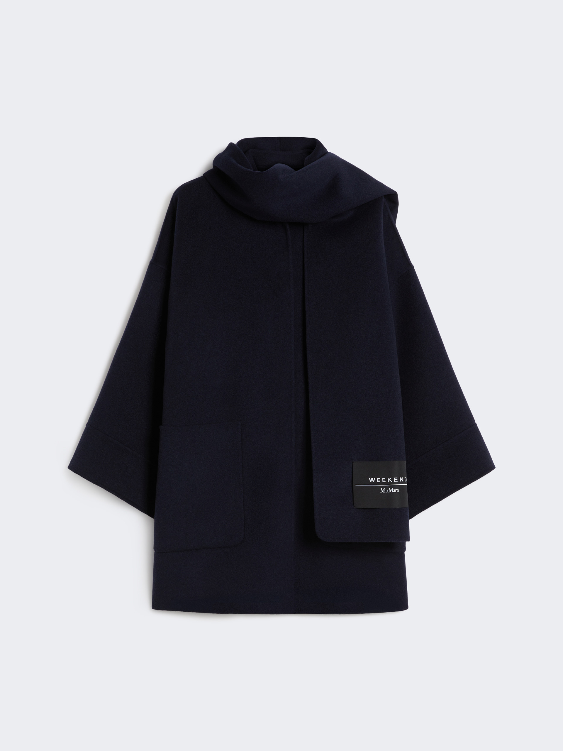 Wool-blend coat with scarf - NAVY - Weekend Max Mara - 5