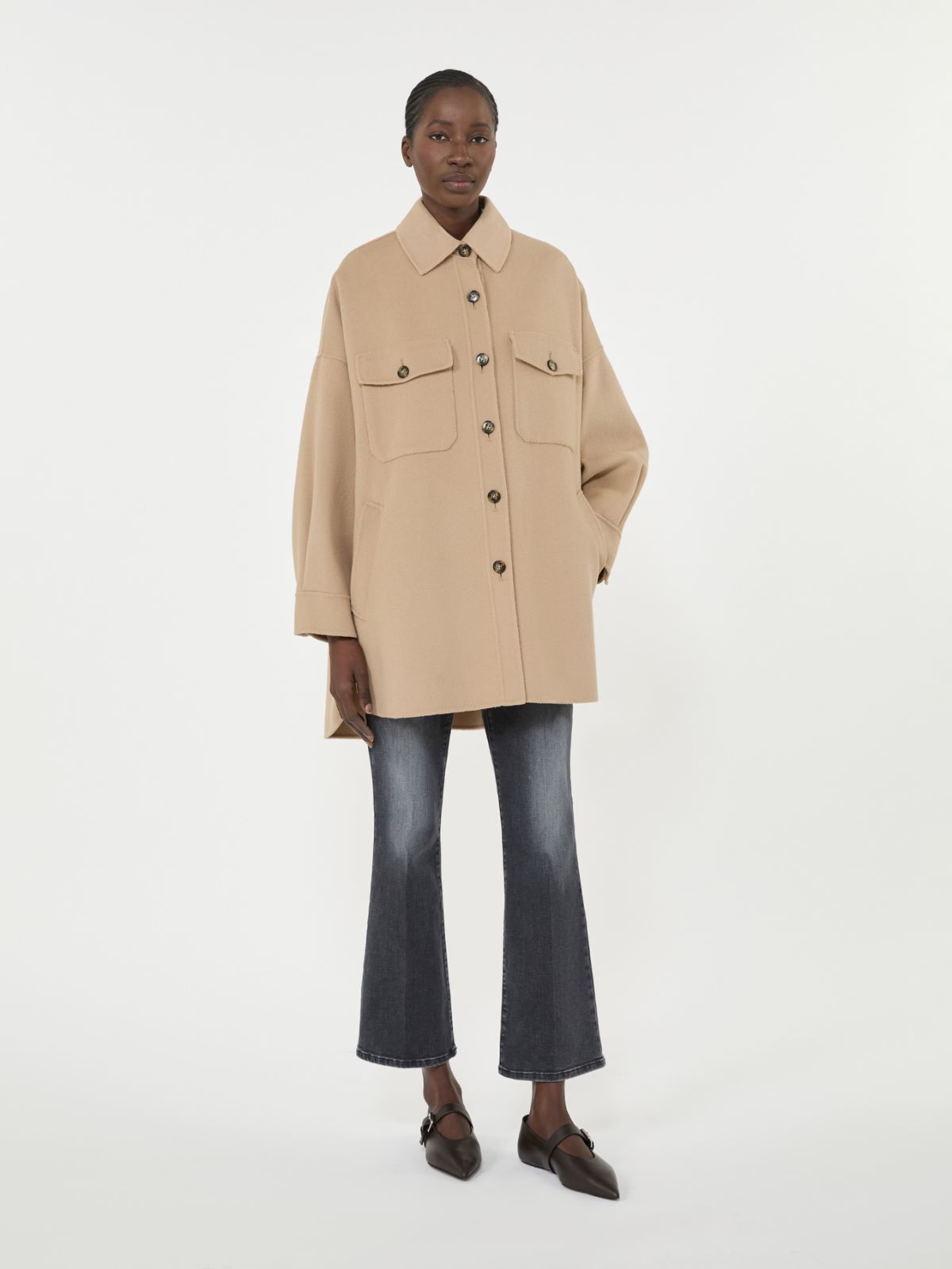 Oversized wool-blend coat - CAMEL - Weekend - 2