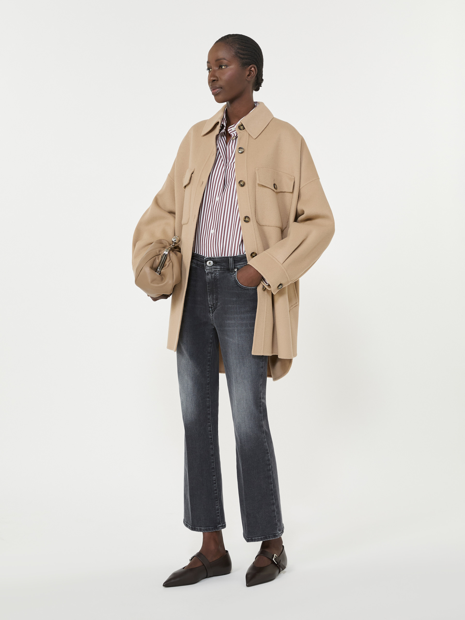 Oversized wool-blend coat, camel | Weekend Max Mara