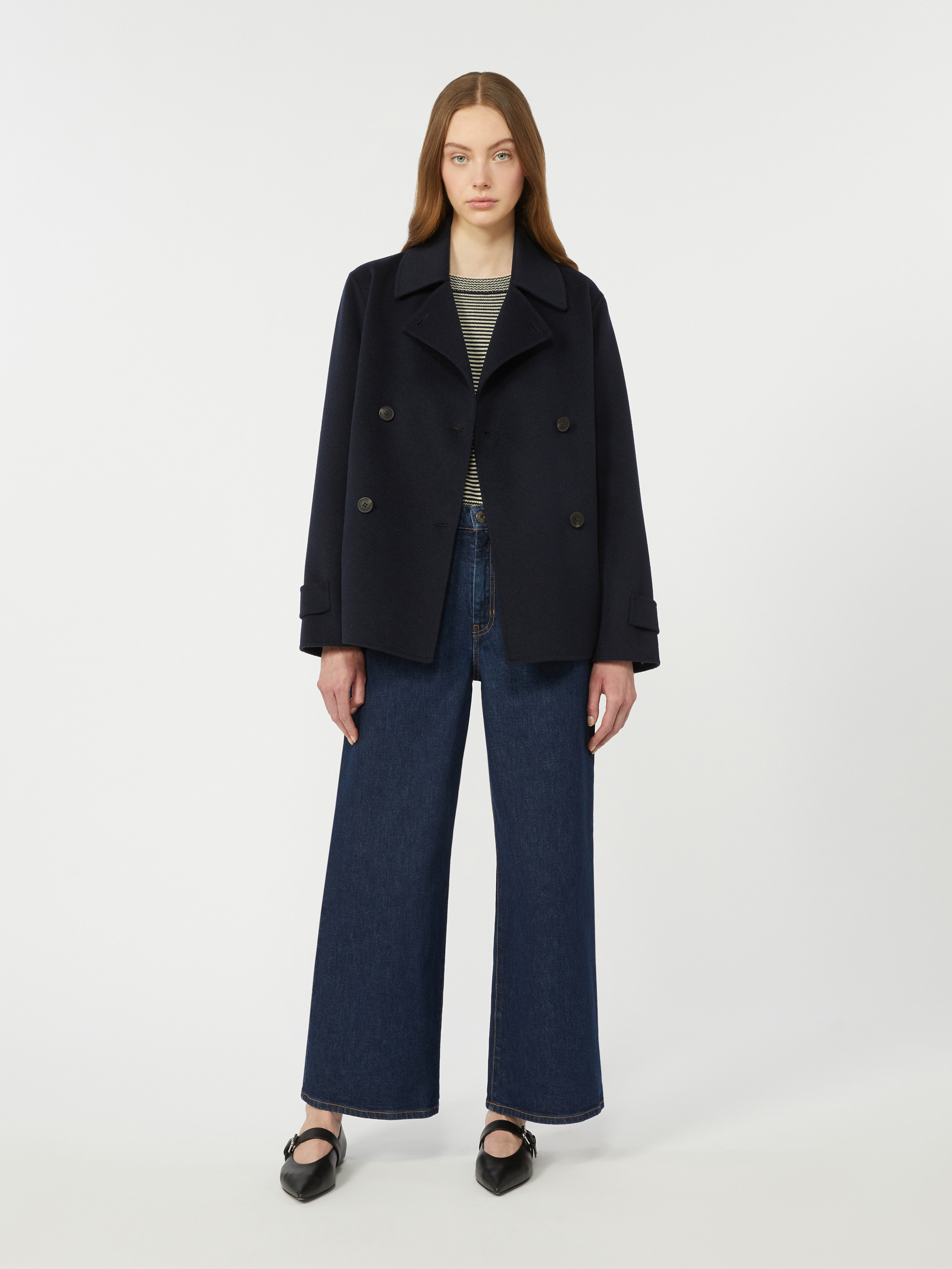 Double-breasted wool-blend pea coat - NAVY - Weekend Max Mara