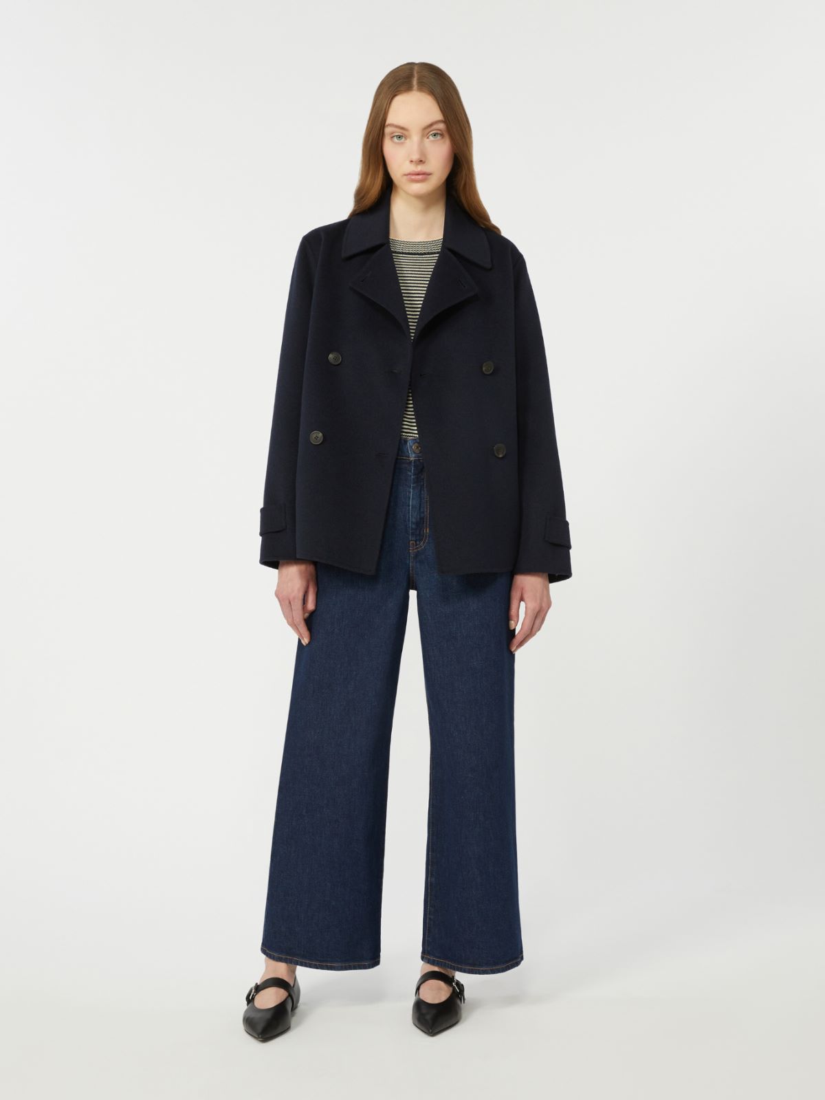 Caban doppiopetto in mista lana - BLU - Weekend