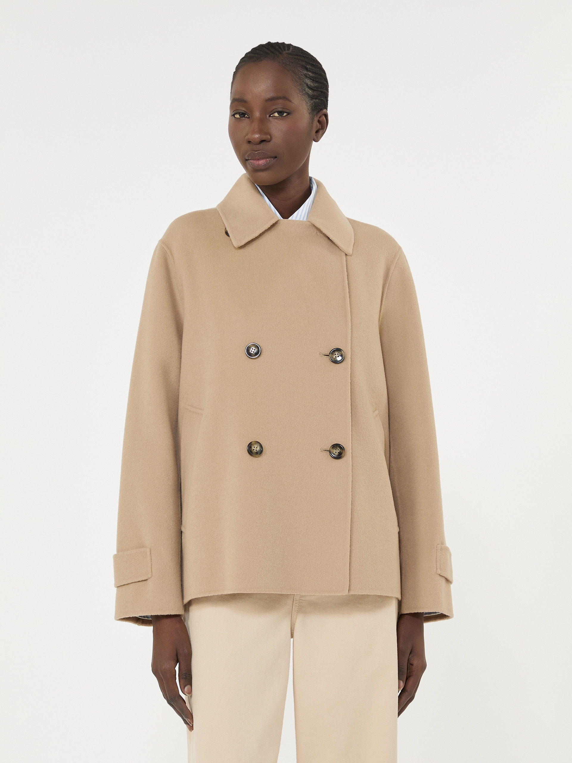 Double-breasted wool-blend pea coat - CAMEL - Weekend Max Mara - 2
