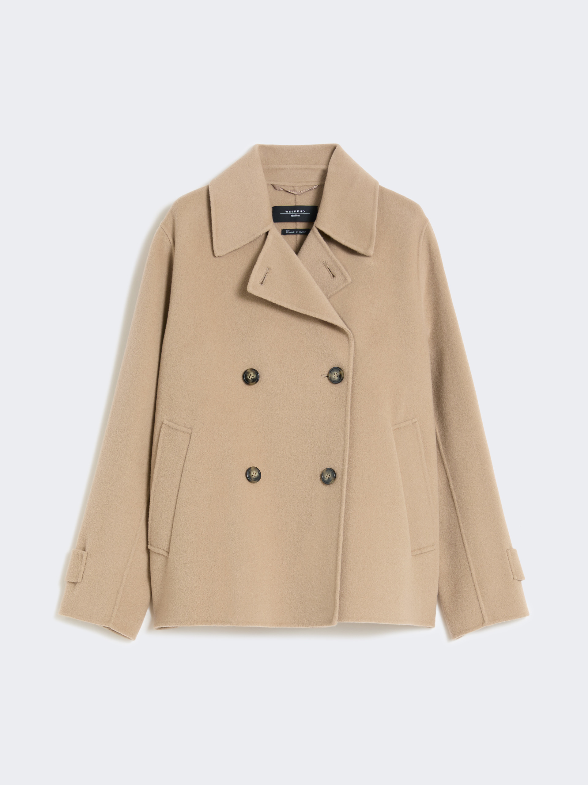 Double-breasted wool-blend pea coat - CAMEL - Weekend Max Mara - 7