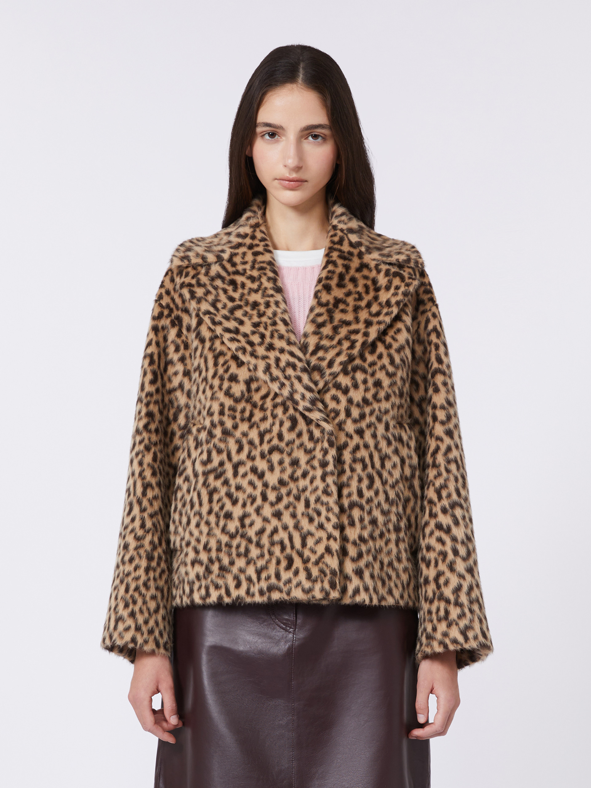 Patterned wool-blend pea coat - CAMEL - Weekend Max Mara - 2