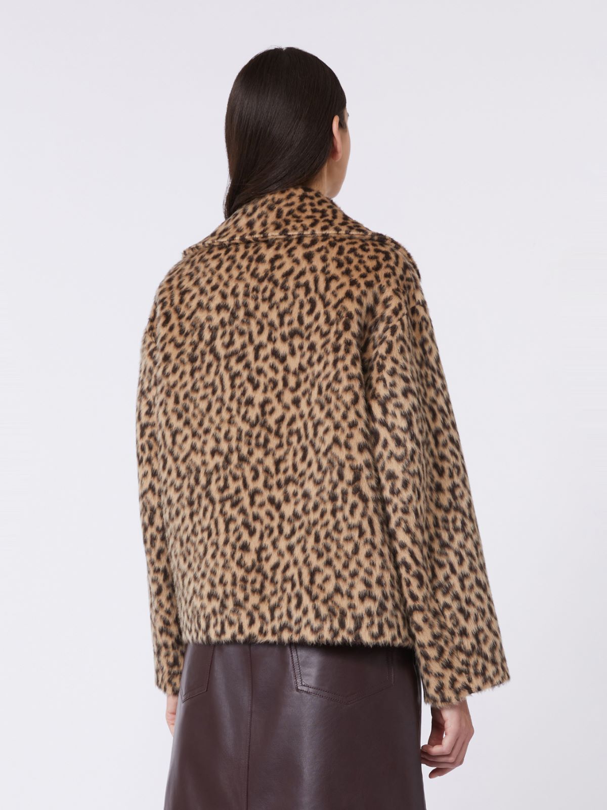 Patterned wool-blend pea coat - CAMEL - Weekend - 3