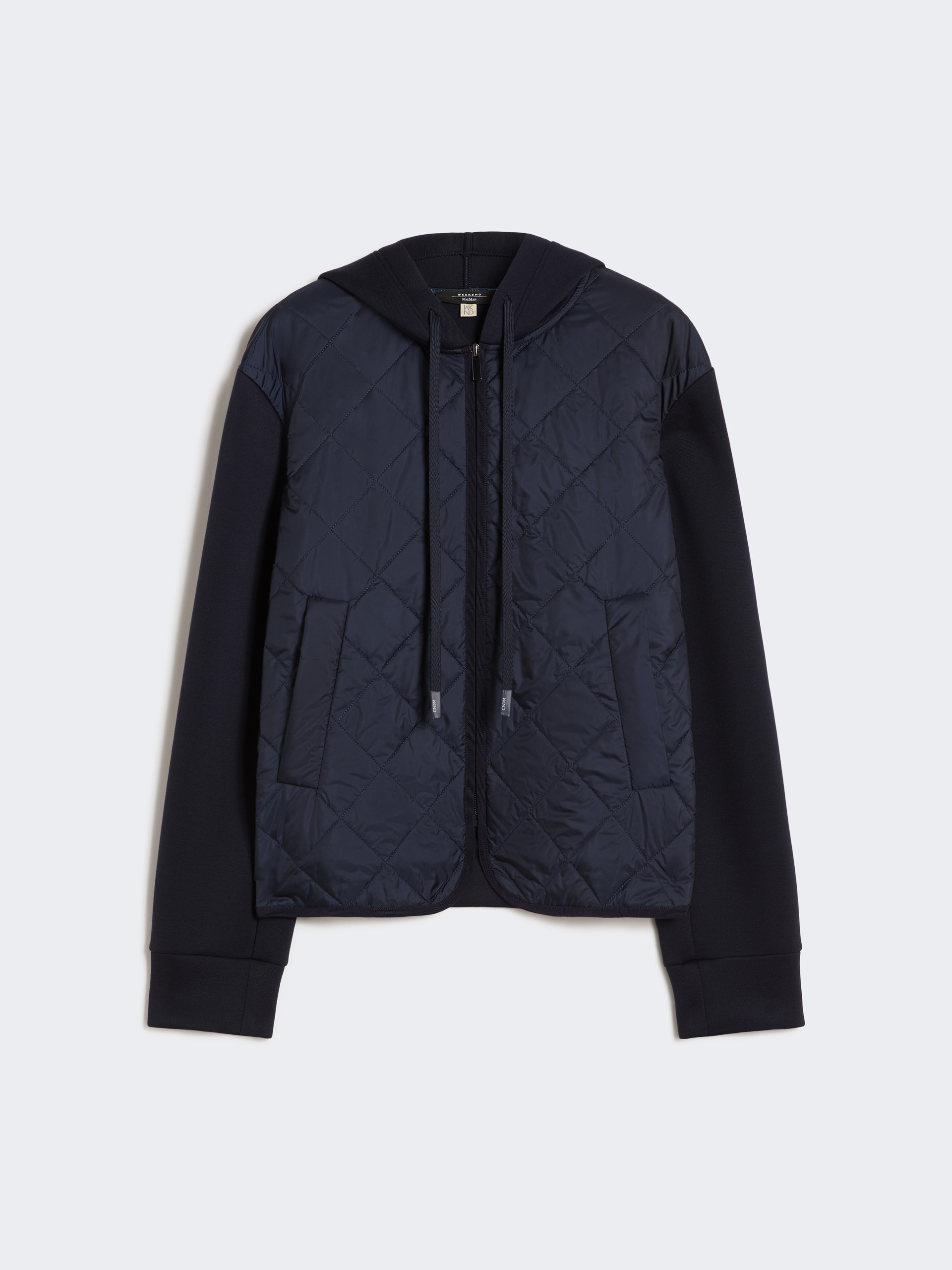Padded, hooded jacket in water-repellent canvas and jersey - NAVY - Weekend Max Mara - 5
