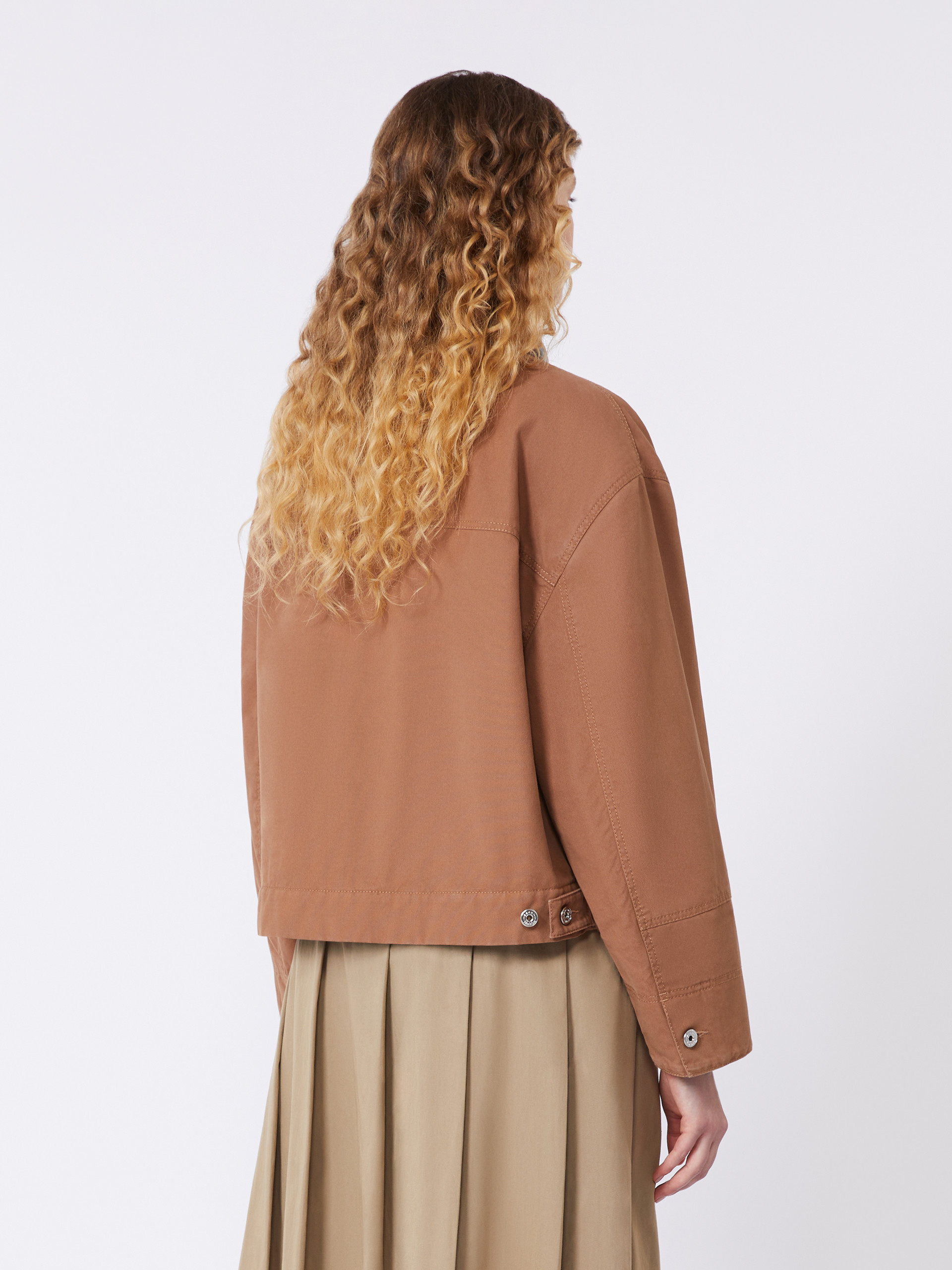 Cotton canvas jacket - TOBACCO - Weekend Max Mara - 3