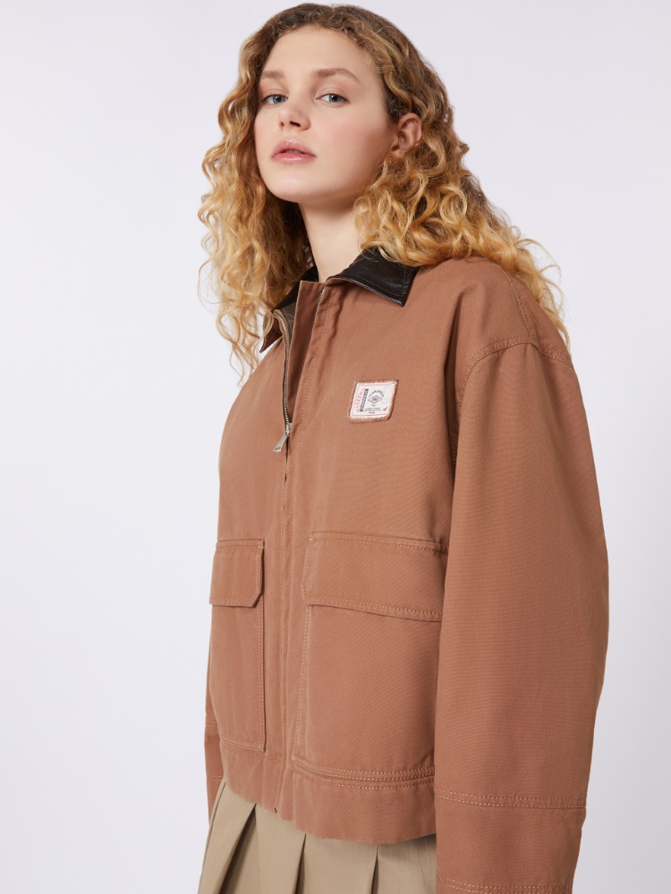 Cotton canvas jacket - TOBACCO - Weekend