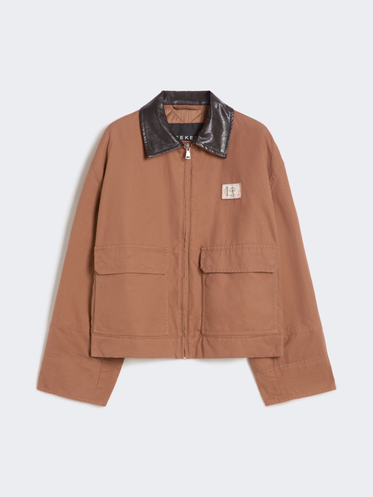 Cotton canvas jacket - TOBACCO - Weekend - 5