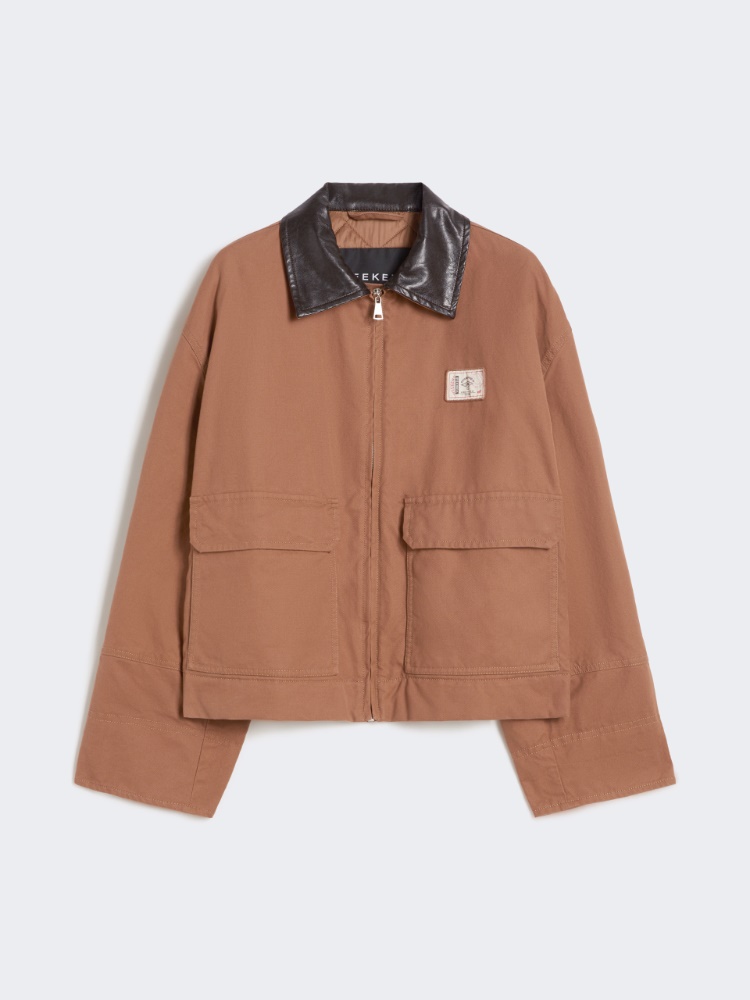 Cotton canvas jacket - TOBACCO - Weekend - 2