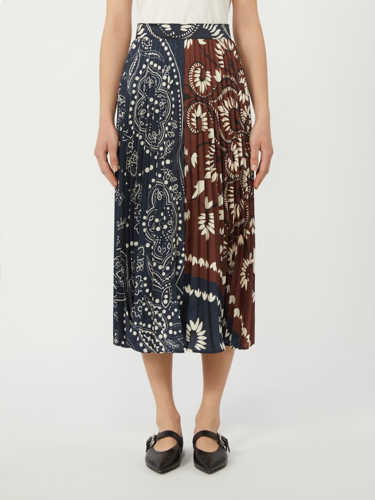 Printed twill skirt - TOBACCO - Weekend - 2