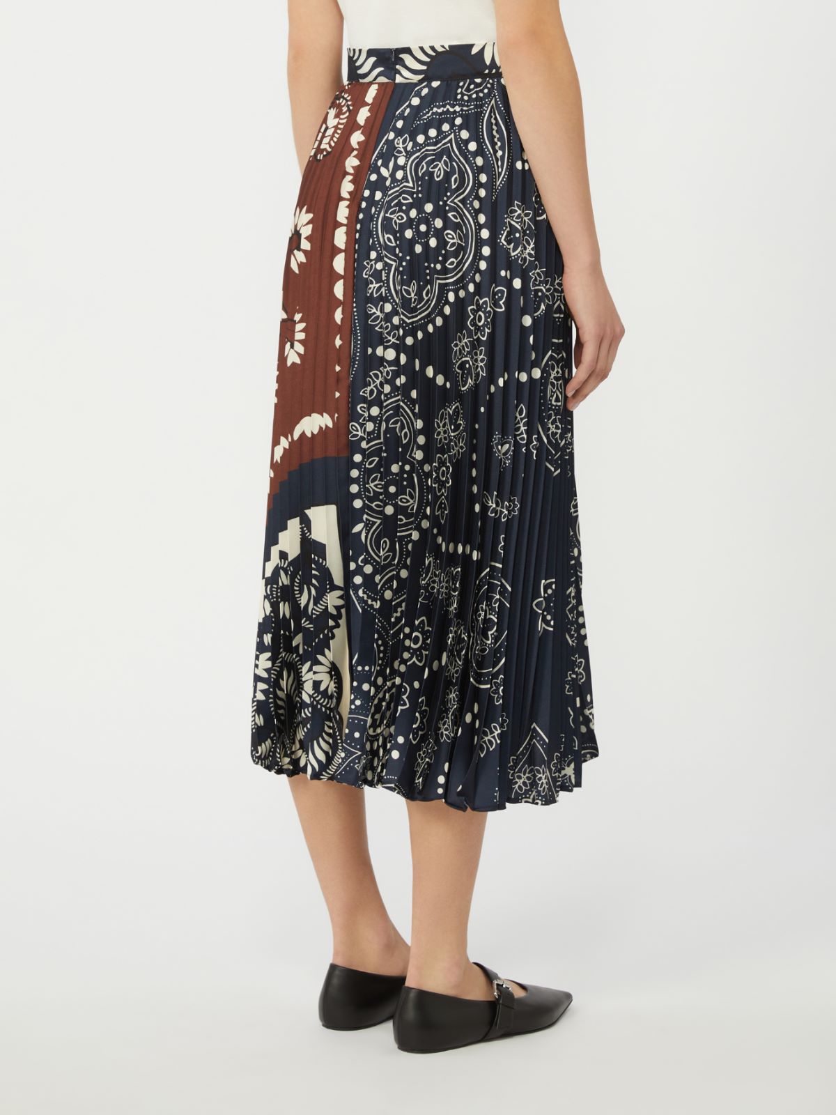 Printed twill skirt - TOBACCO - Weekend - 3