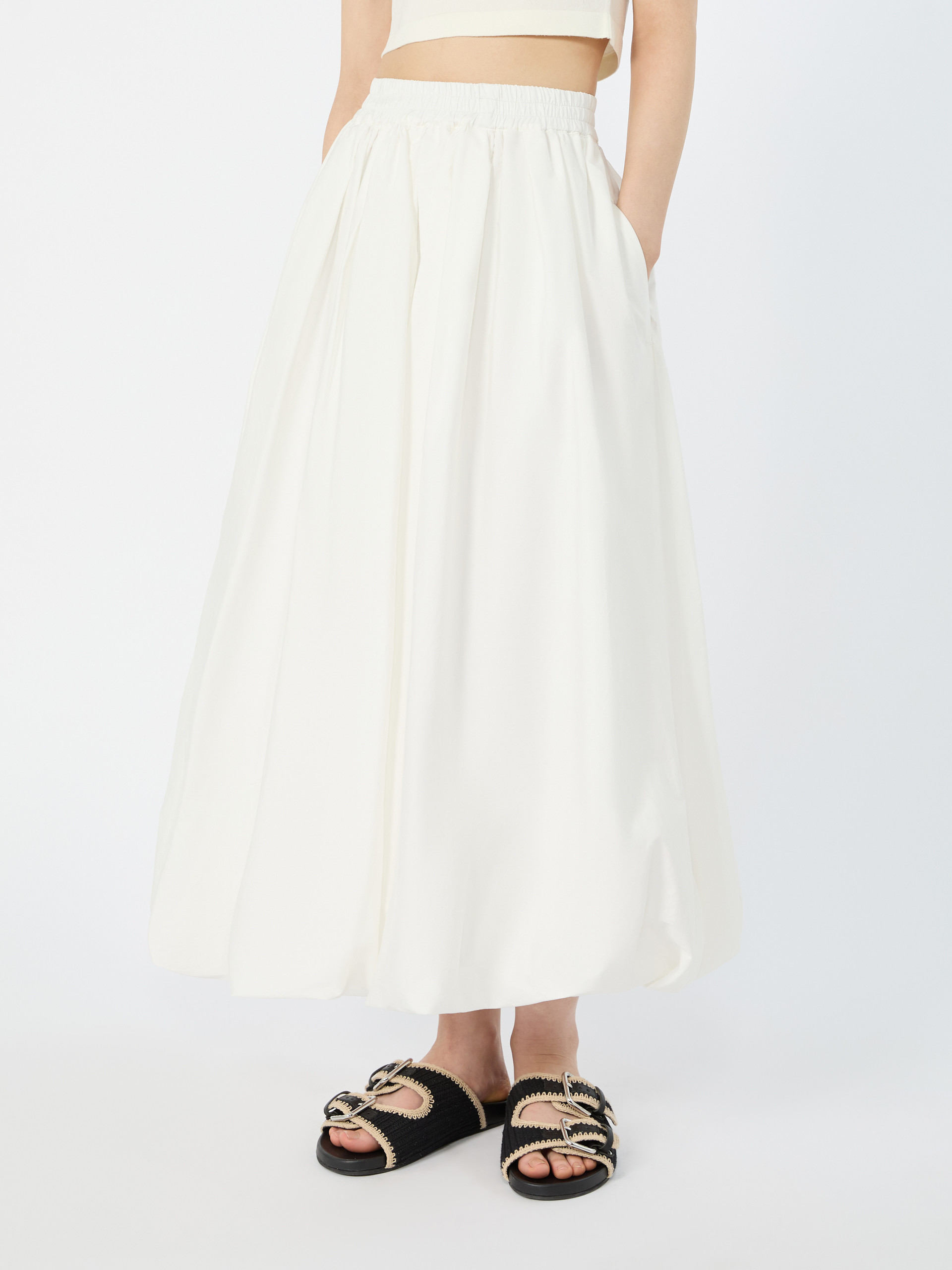 Cotton balloon skirt - IVORY - Weekend Max Mara - 2