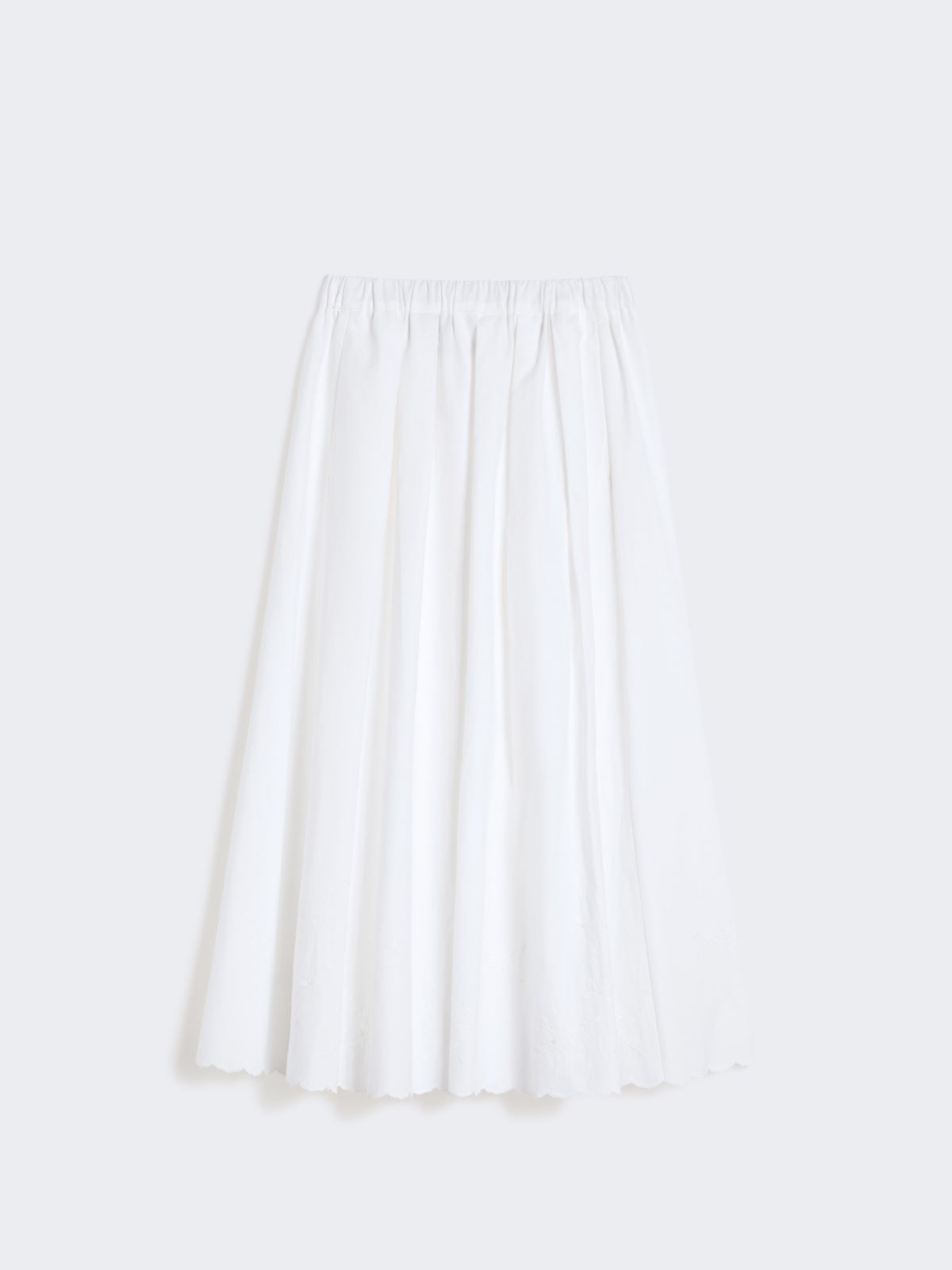 Cotton and linen canvas skirt - WHITE - Weekend - 5