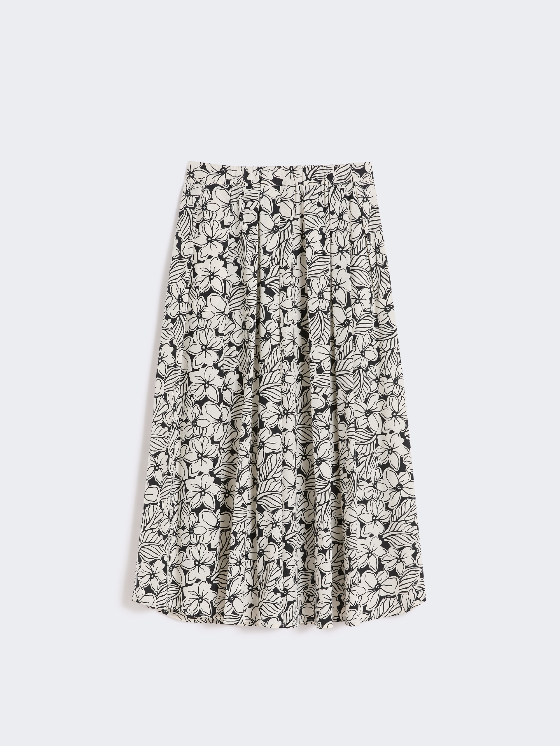 Printed poplin pleated skirt - BLACK - Weekend Max Mara - 5