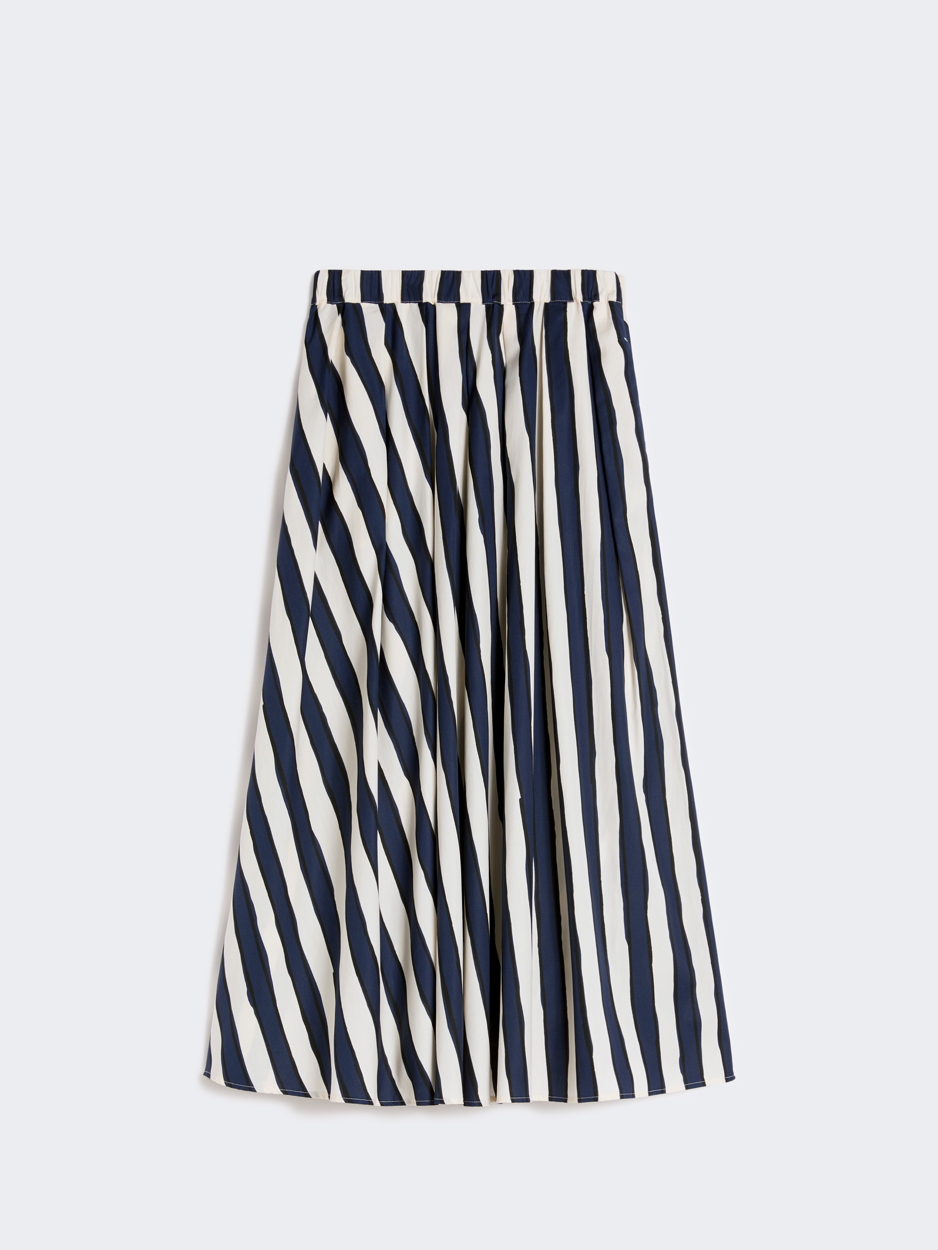 Printed poplin pleated skirt - NAVY - Weekend Max Mara - 4