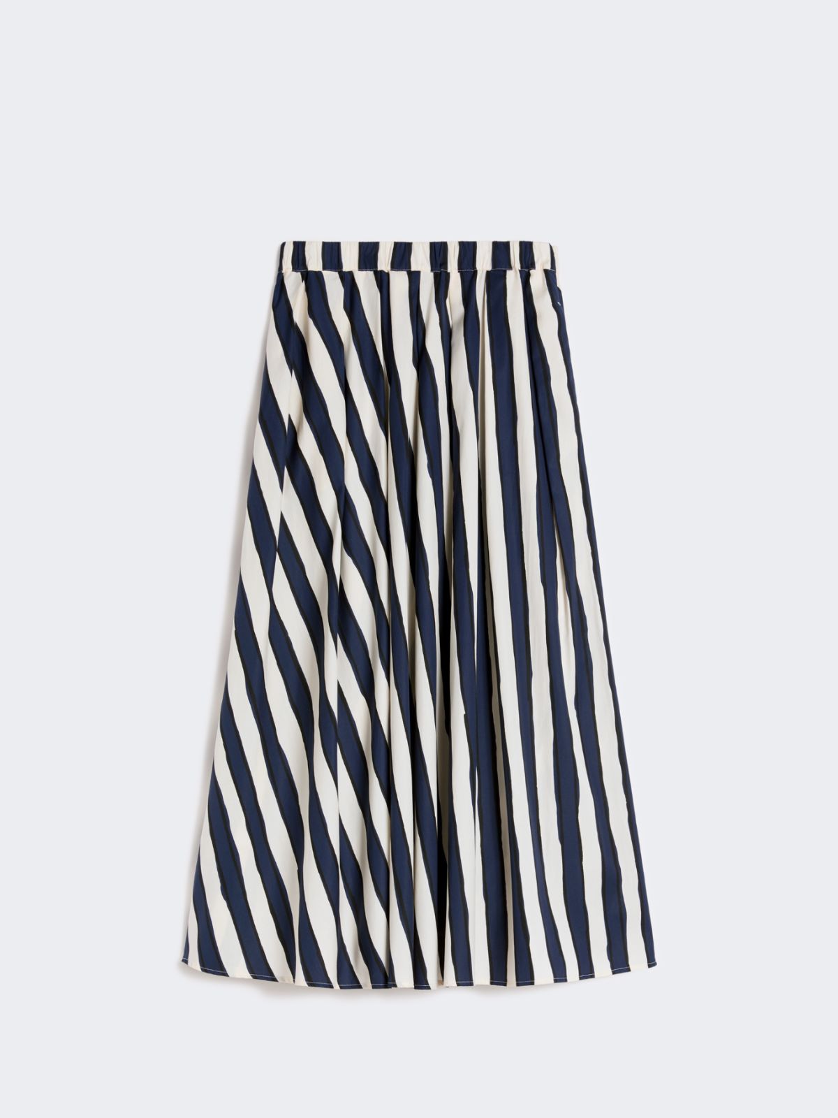 Printed poplin pleated skirt - NAVY - Weekend - 4