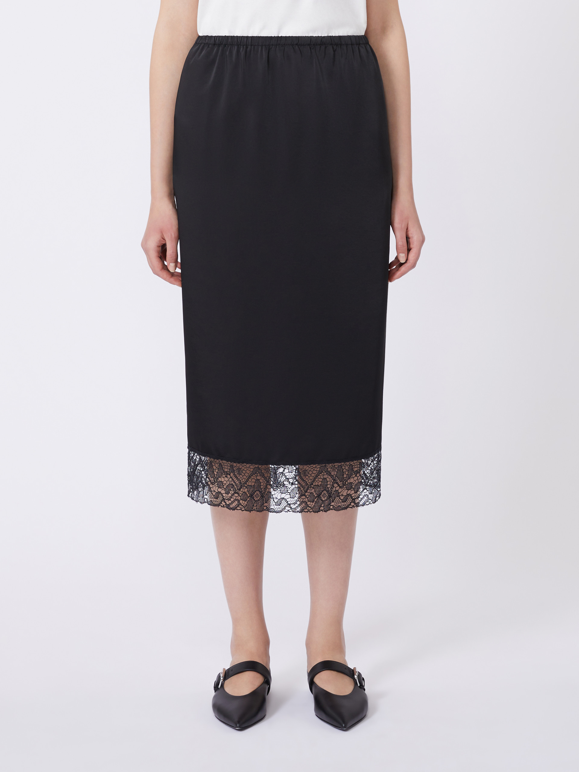 Washed satin skirt - BLACK - Weekend Max Mara - 2