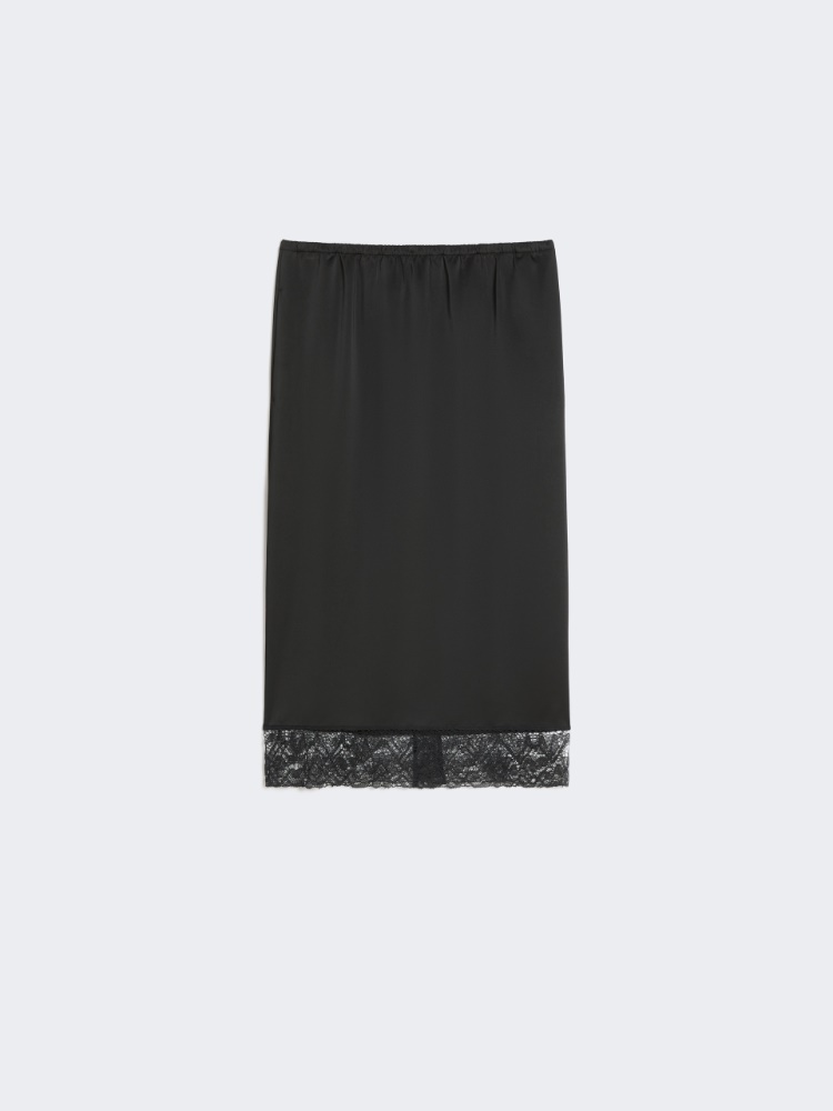 Washed satin skirt - BLACK - Weekend - 2