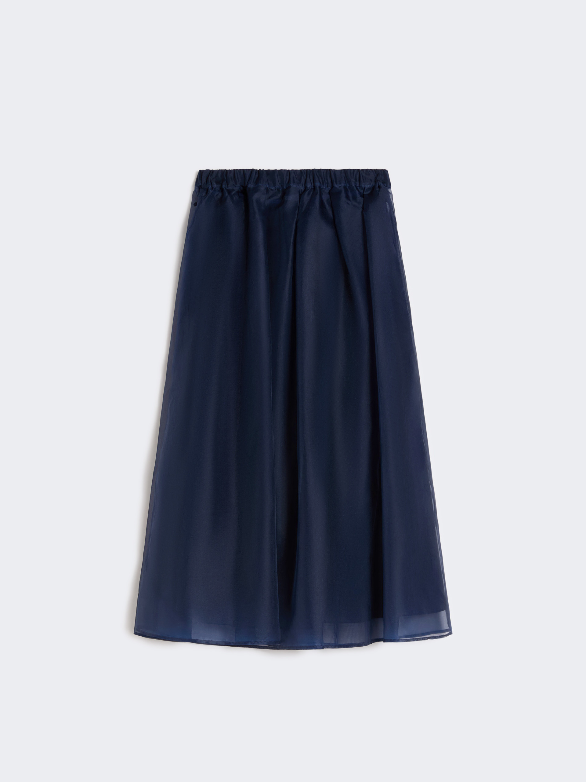 Pleated silk organza skirt - NAVY - Weekend Max Mara - 6