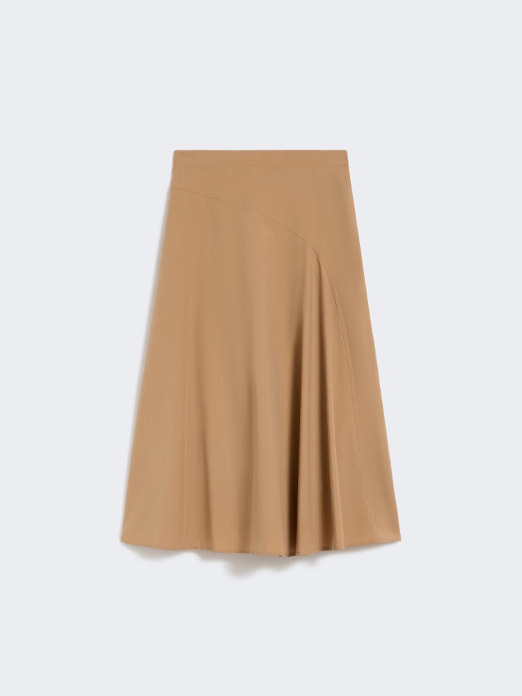Cotton-poplin skirt - TOBACCO - Weekend - 6