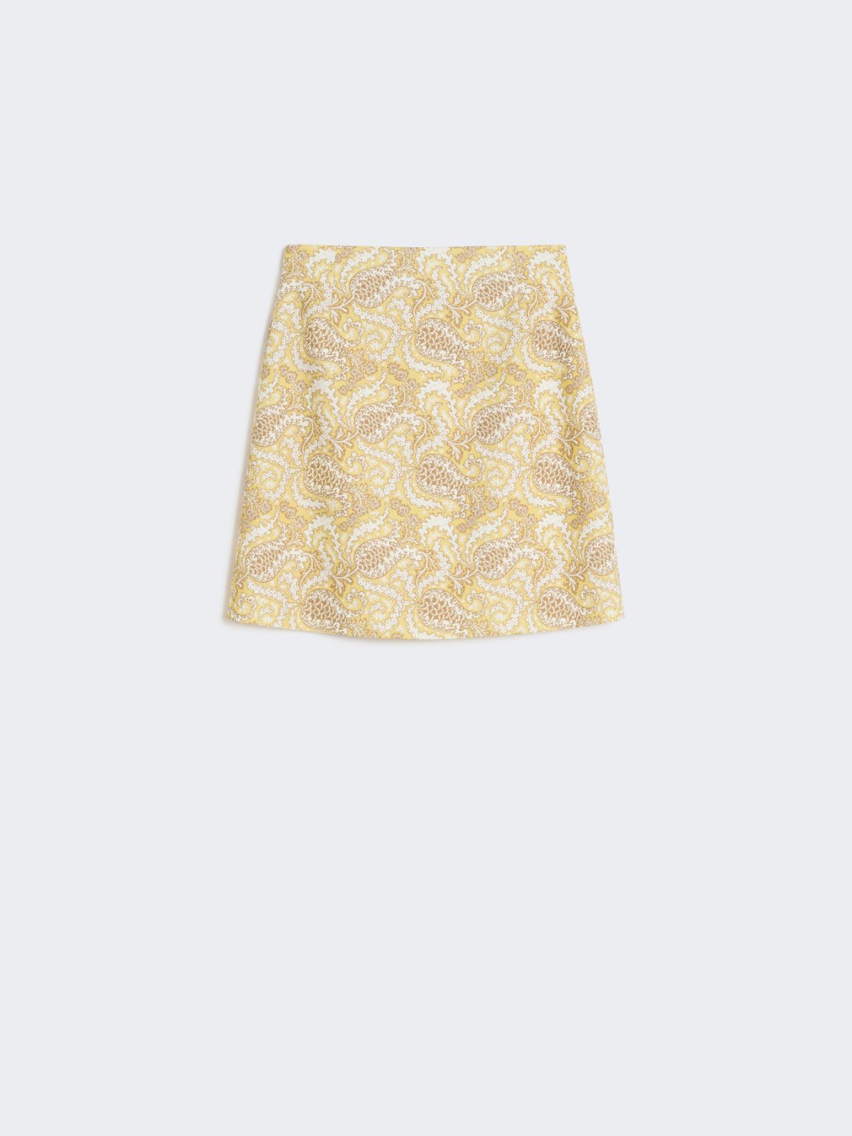 Printed stretch cotton short skirt - LIGHT YELLOW - Weekend - 4