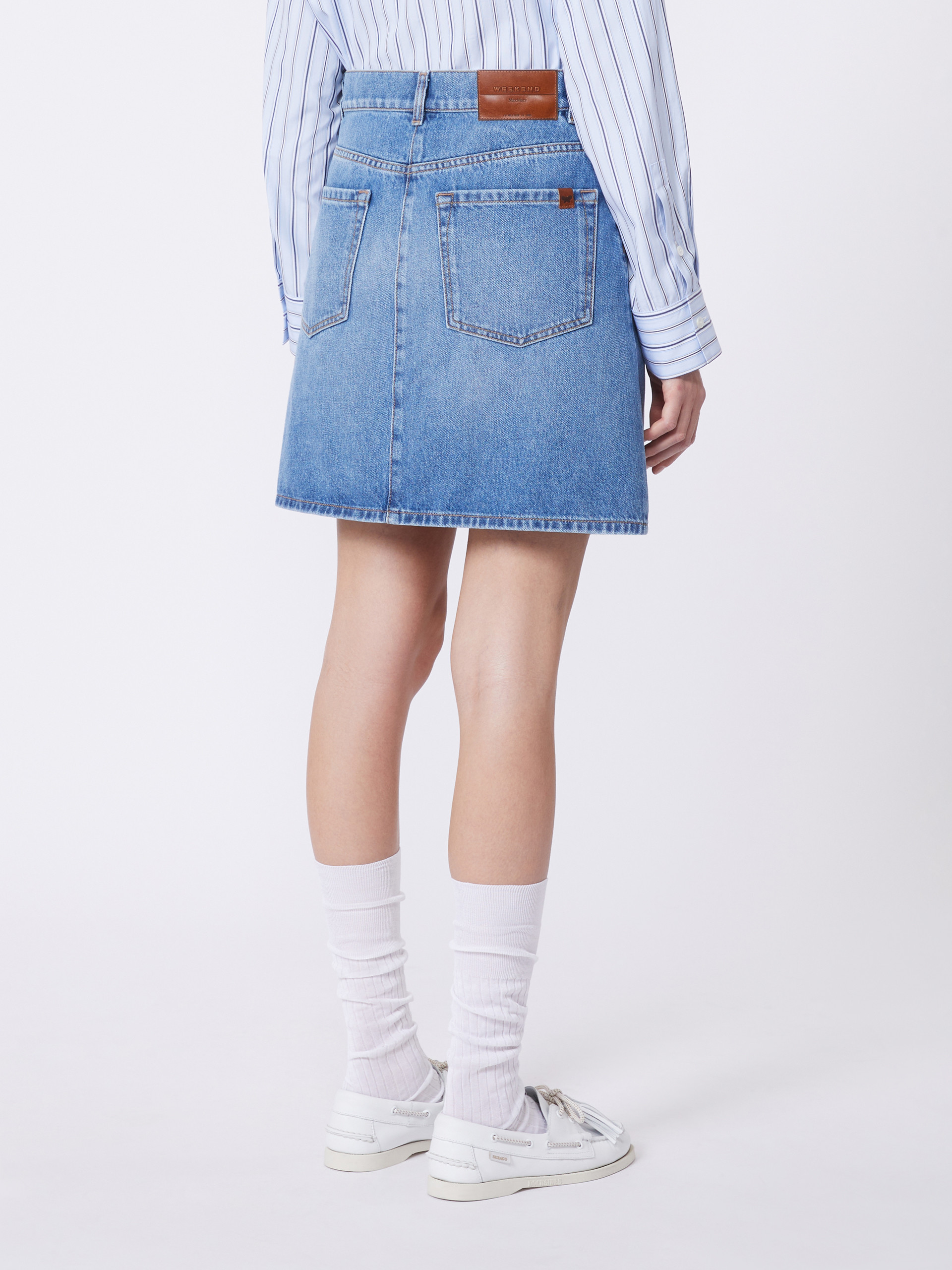Authentic denim mini skirt - NAVY - Weekend Max Mara - 3