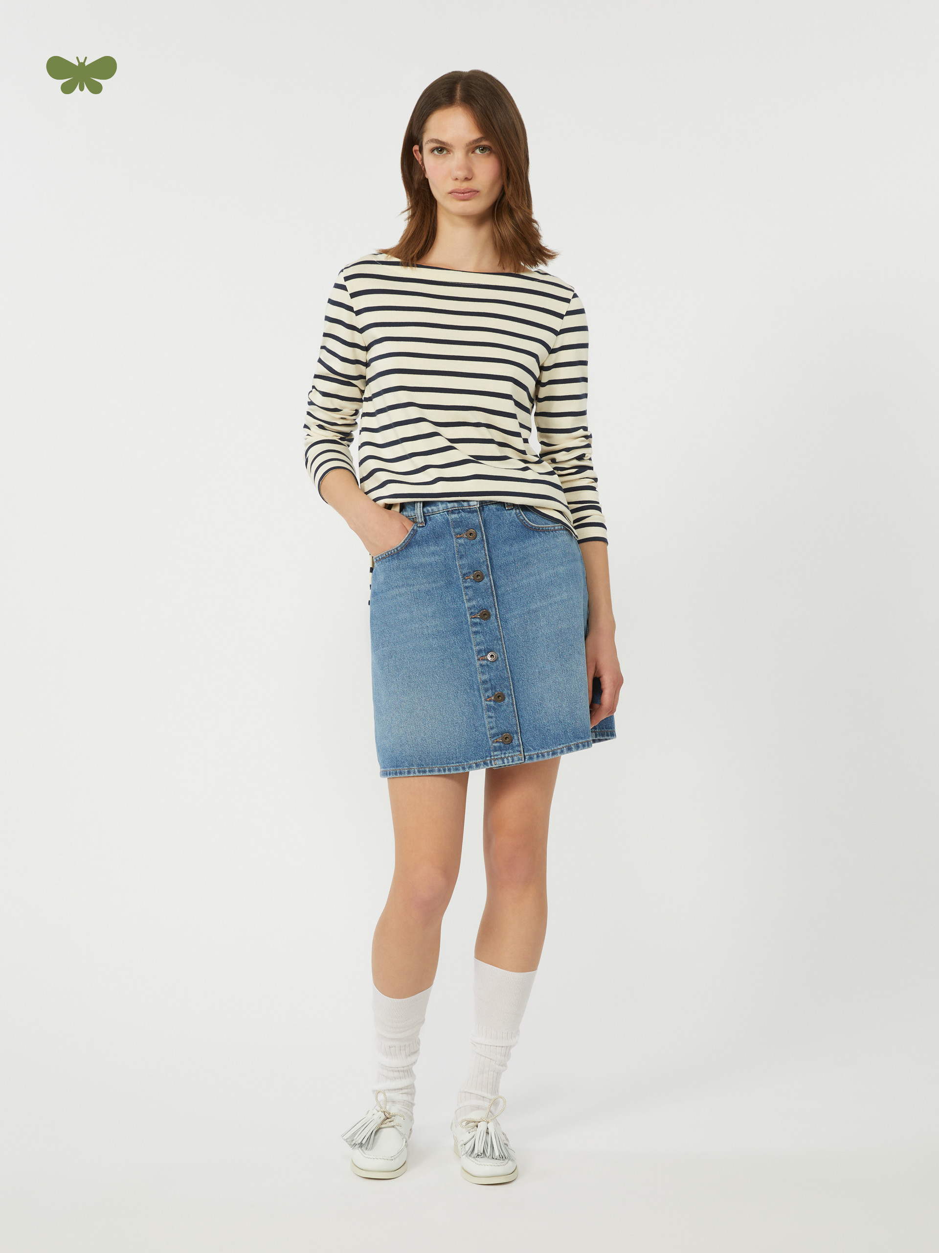 Authentic denim mini skirt - NAVY - Weekend Max Mara