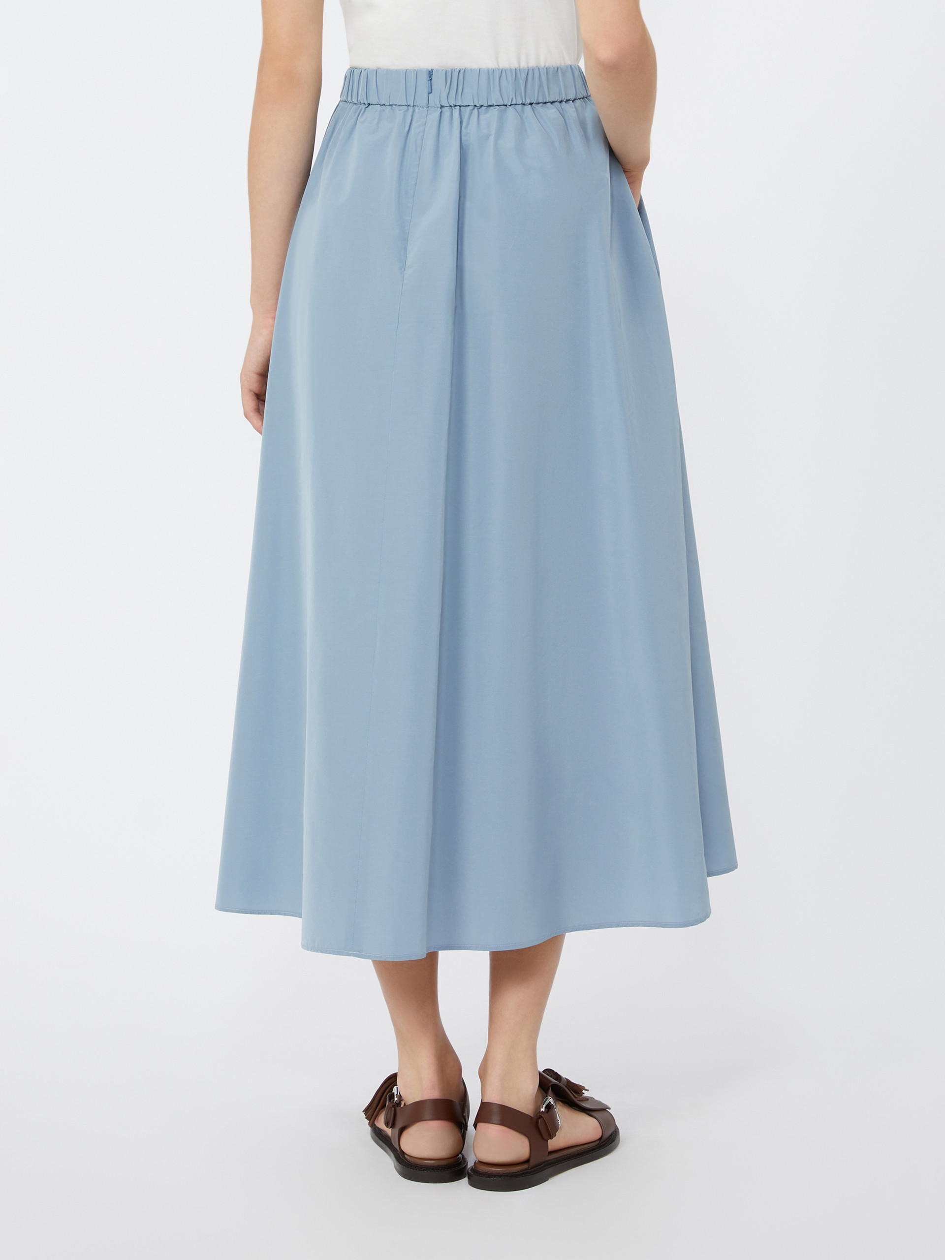Pleated taffeta long skirt - LIGHT BLUE - Weekend Max Mara - 3