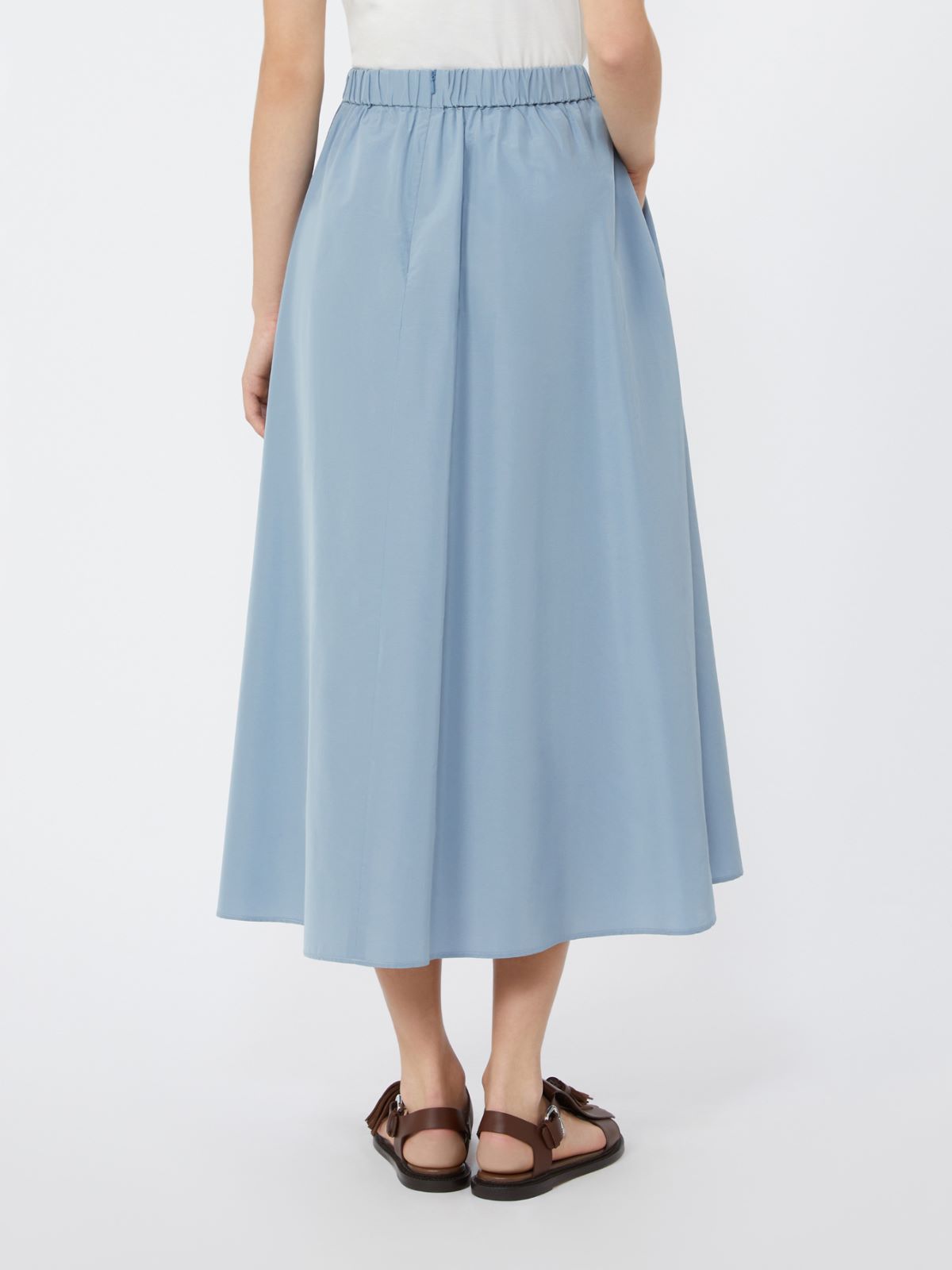 Pleated taffeta long skirt - LIGHT BLUE - Weekend - 3