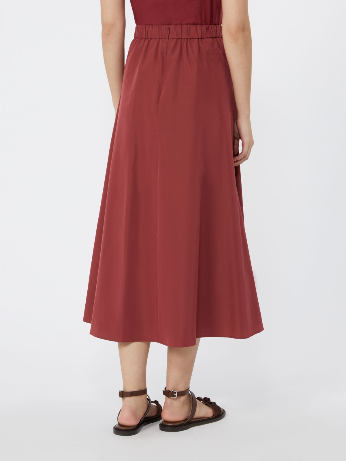 Pleated taffeta long skirt - CHERRY - Weekend - 3