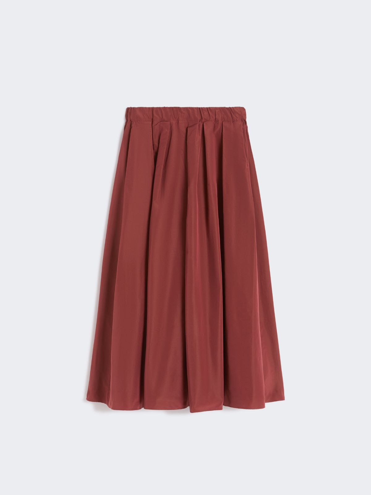 Pleated taffeta long skirt - CHERRY - Weekend - 4
