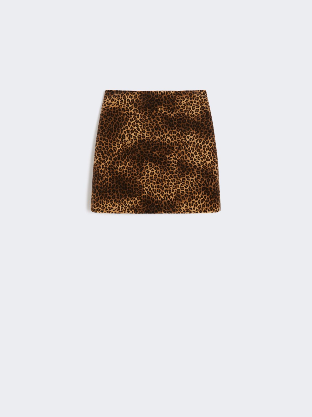 Printed velvet mini skirt - CAMEL - Weekend - 4