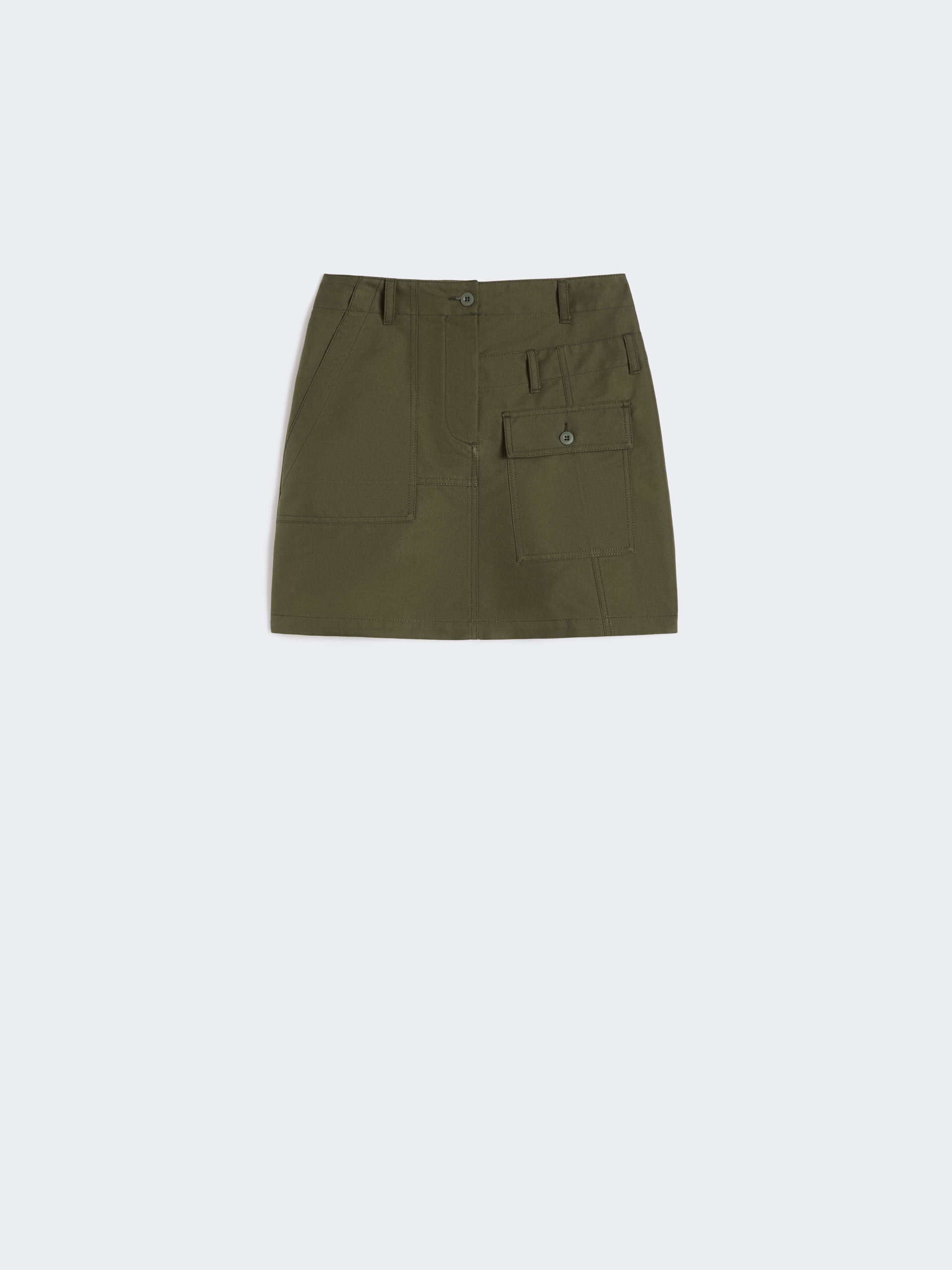 Water-repellent canvas mini skirt - KAKI - Weekend Max Mara - 4