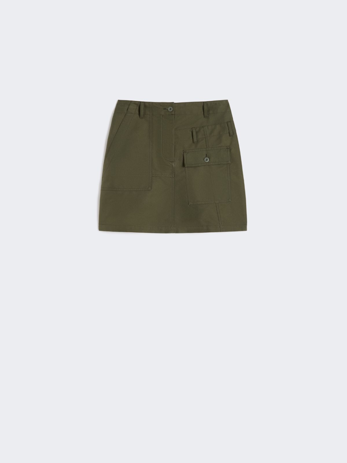 Water-repellent canvas mini skirt - KAKI - Weekend - 4