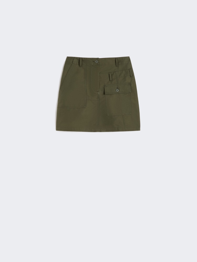 Water-repellent canvas mini skirt - KAKI - Weekend - 5