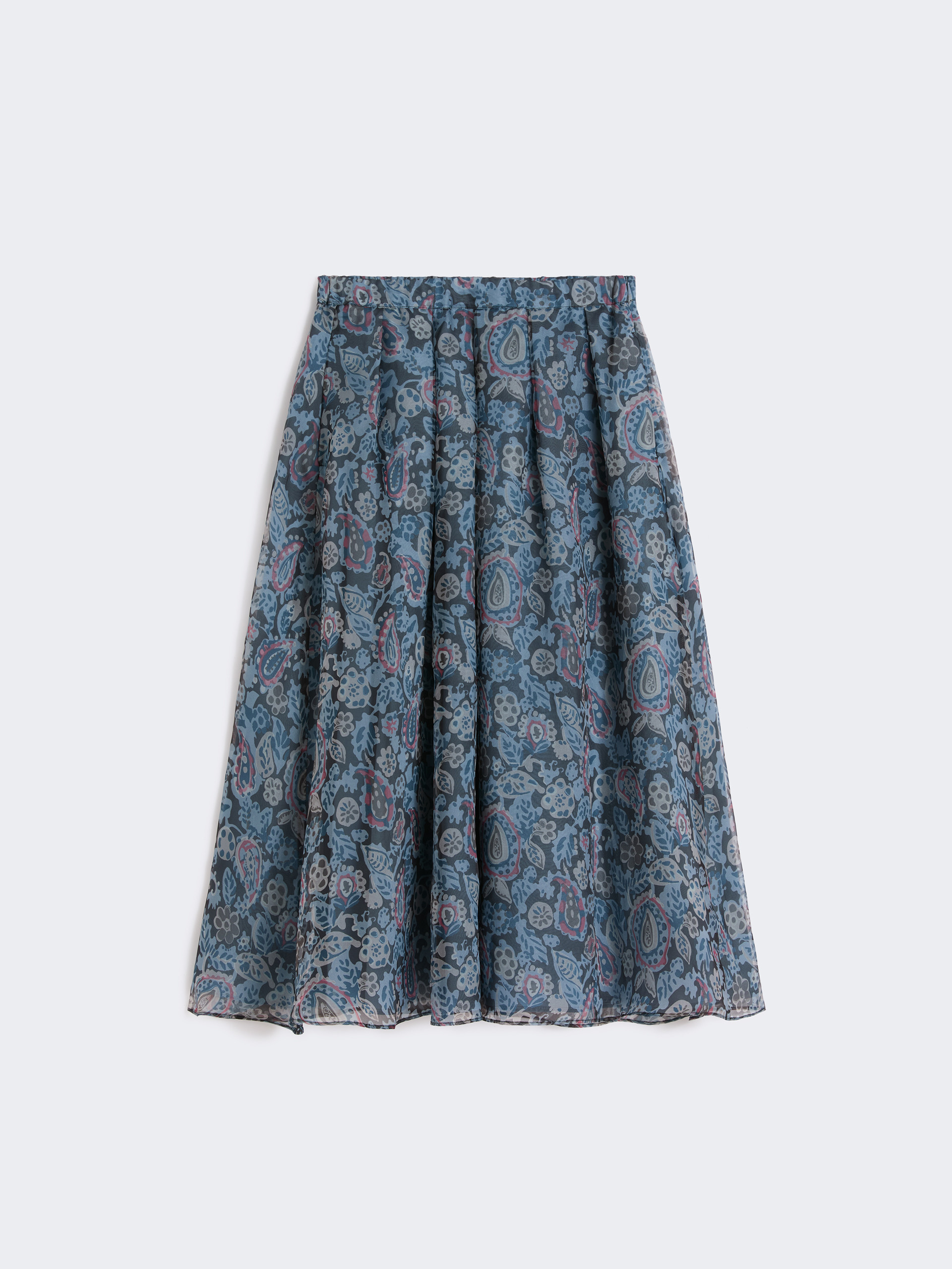 Long printed silk skirt - LIGHT BLUE - Weekend Max Mara - 4