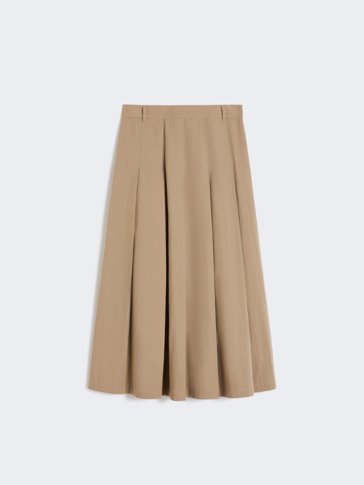 Washed gabardine skirt - HAZELNUT BROWN - Weekend - 2