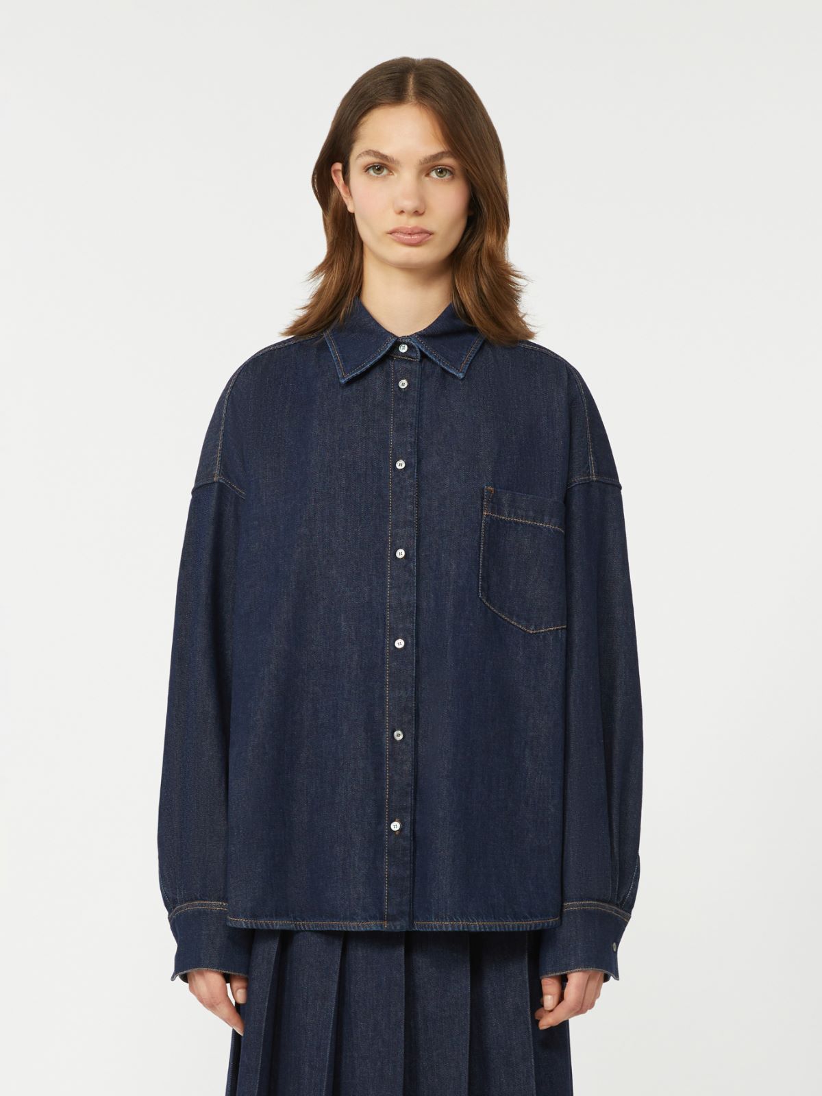Cotton denim shirt - NAVY - Weekend - 2