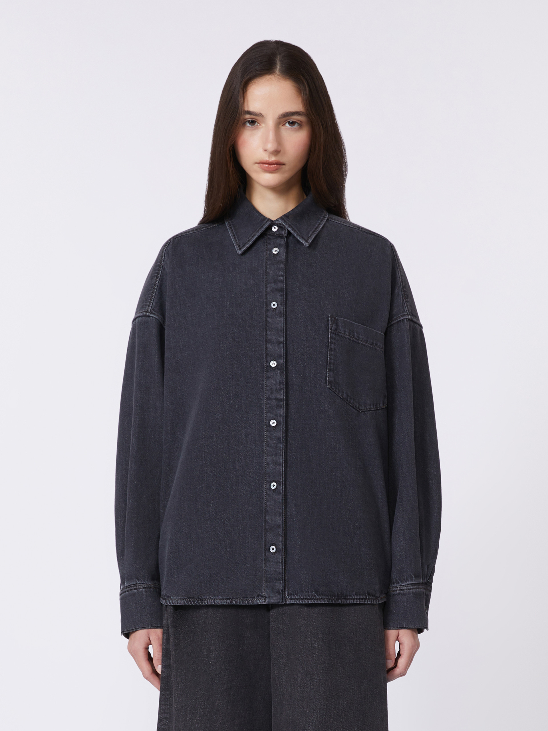 Cotton denim shirt - BLACK - Weekend Max Mara - 2
