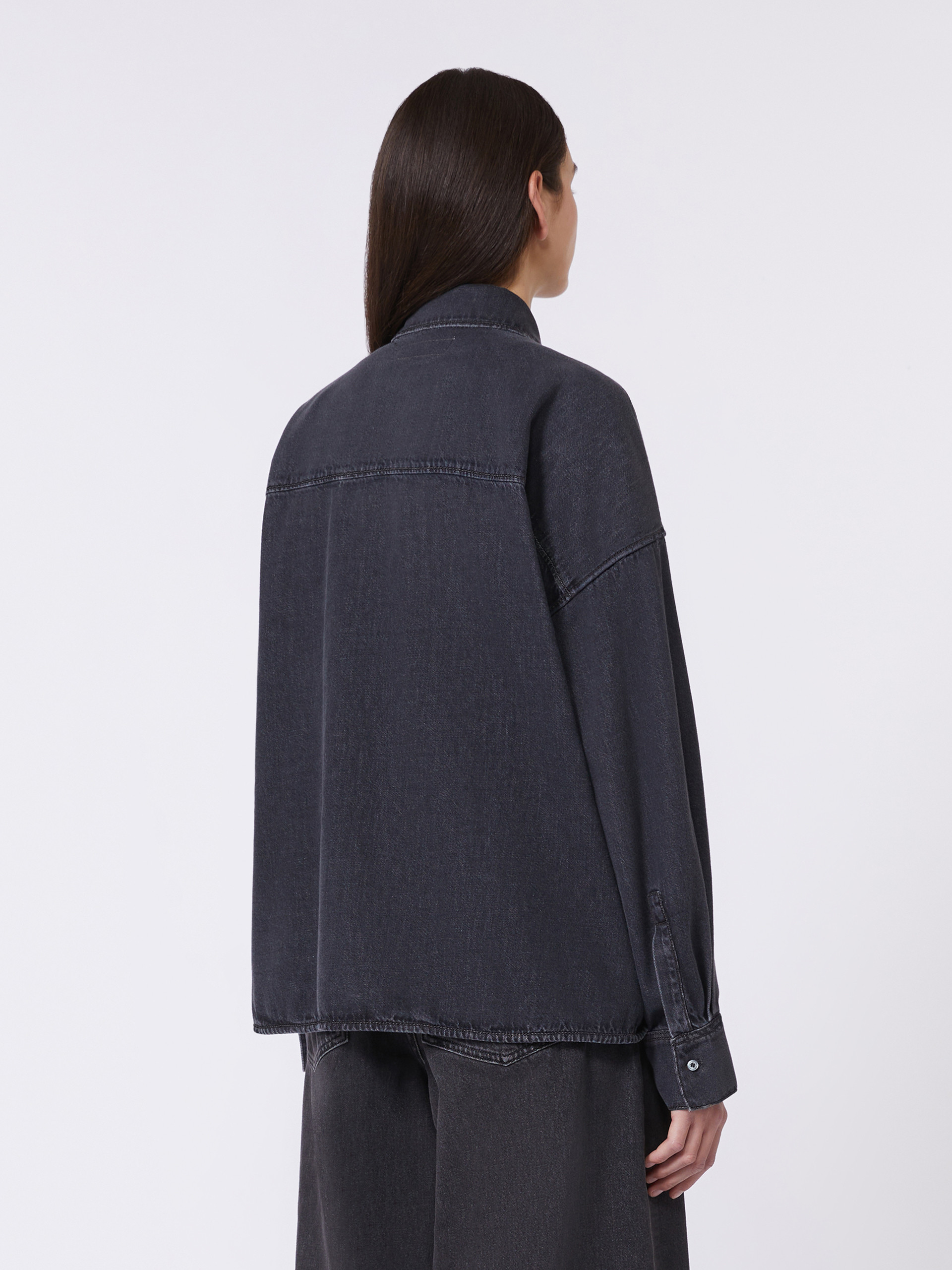 Cotton denim shirt - BLACK - Weekend Max Mara - 3